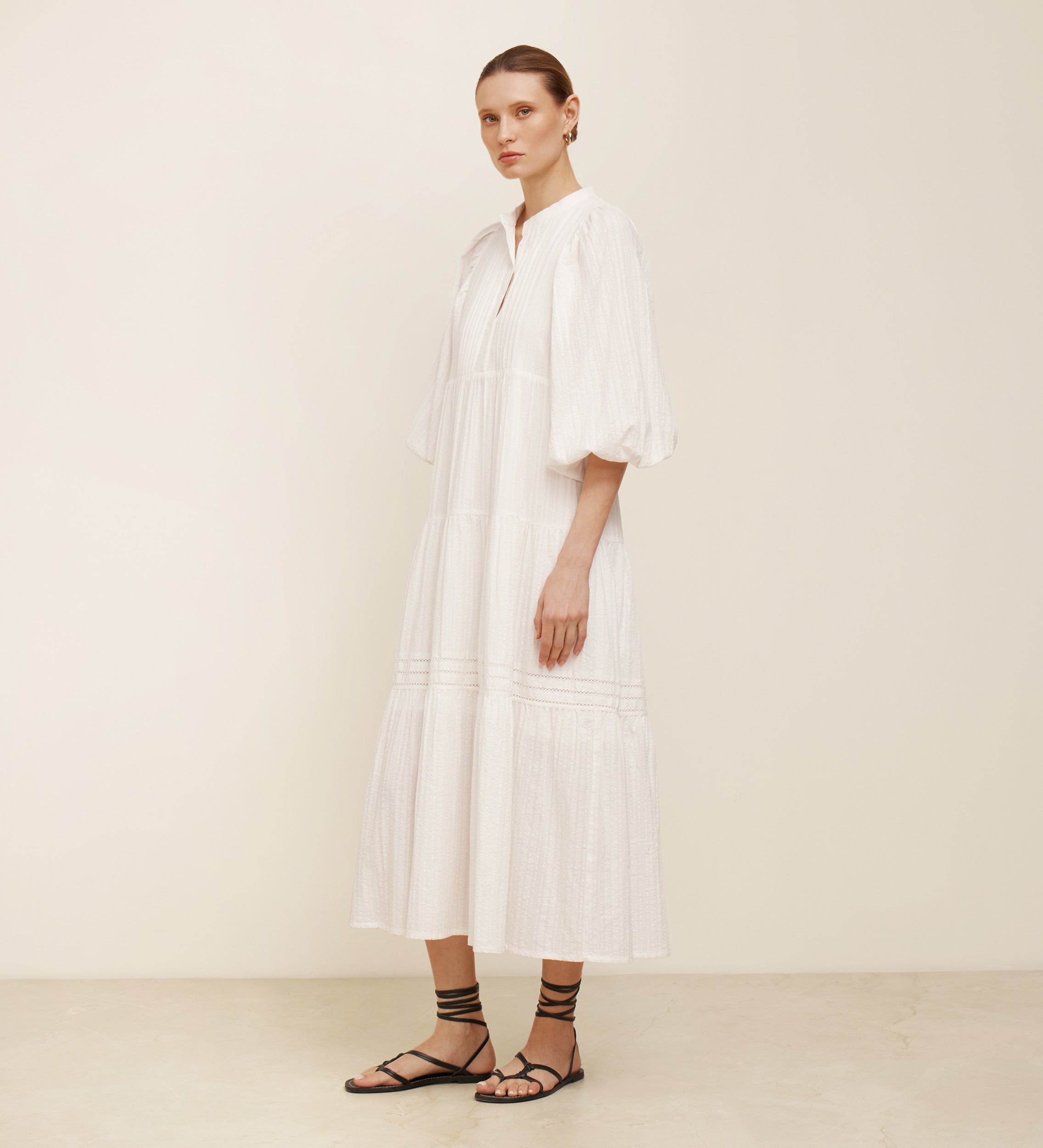 Vestido manga abullonada