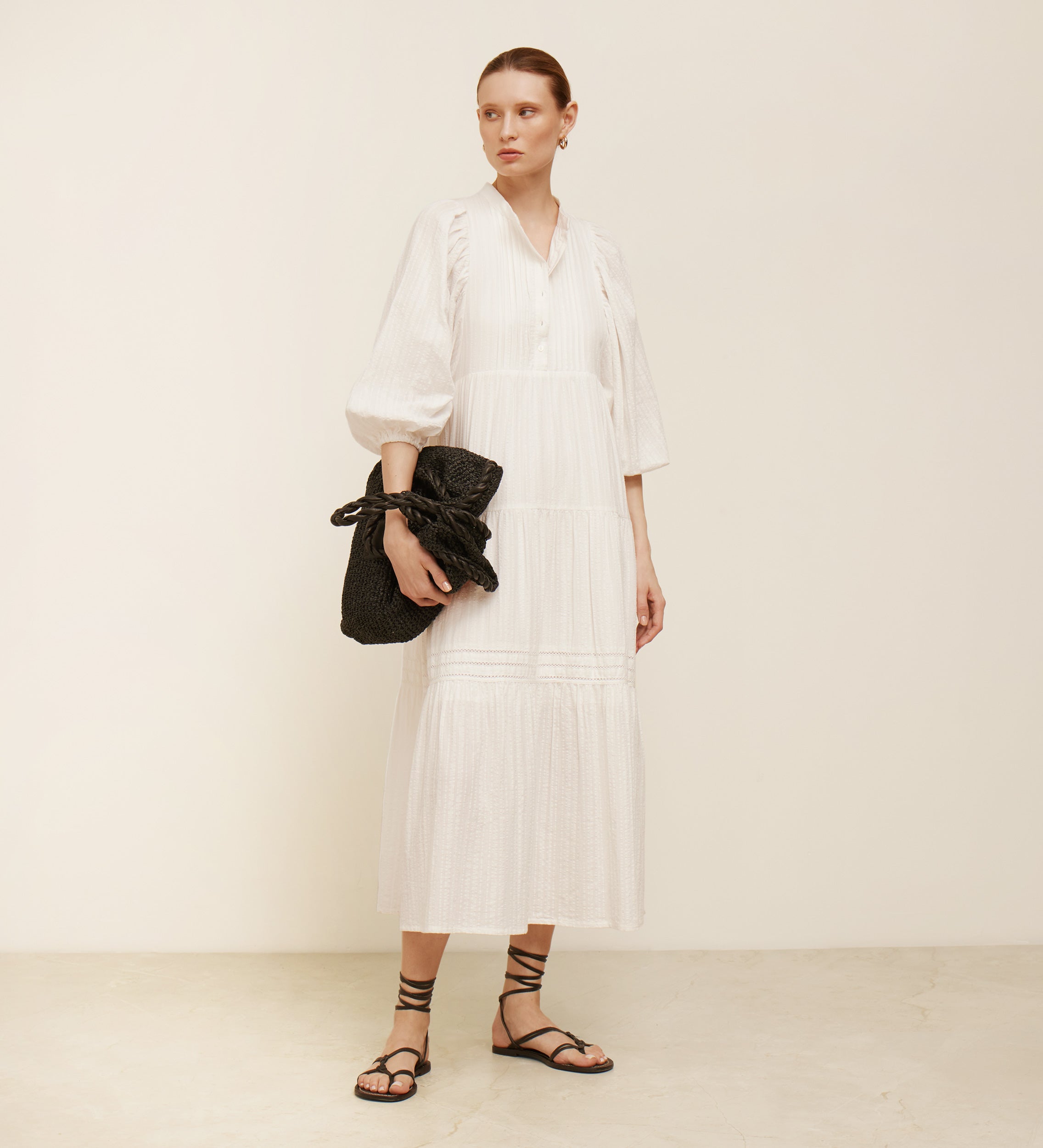 Vestido manga abullonada