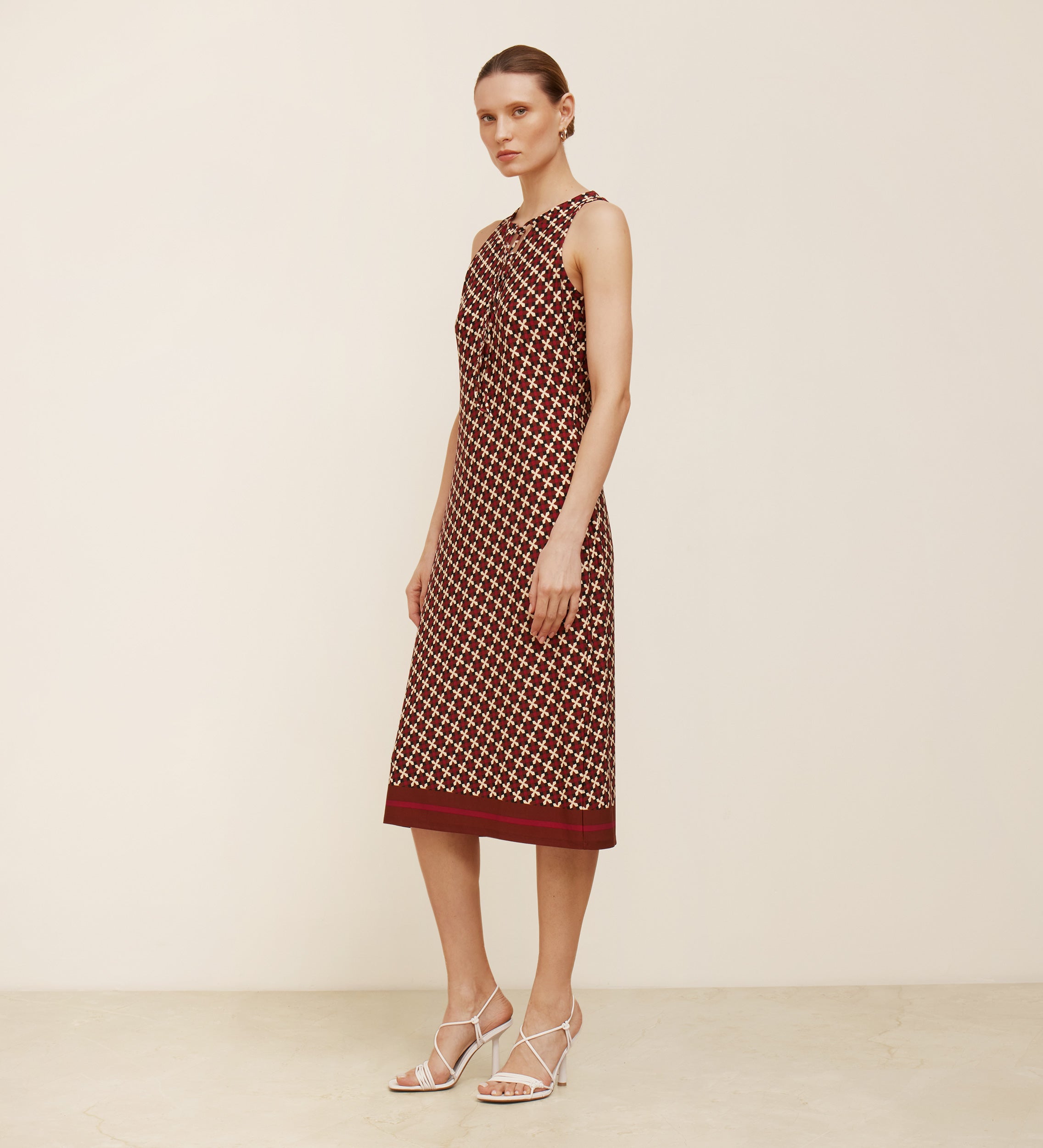 Robe en maille imprimée