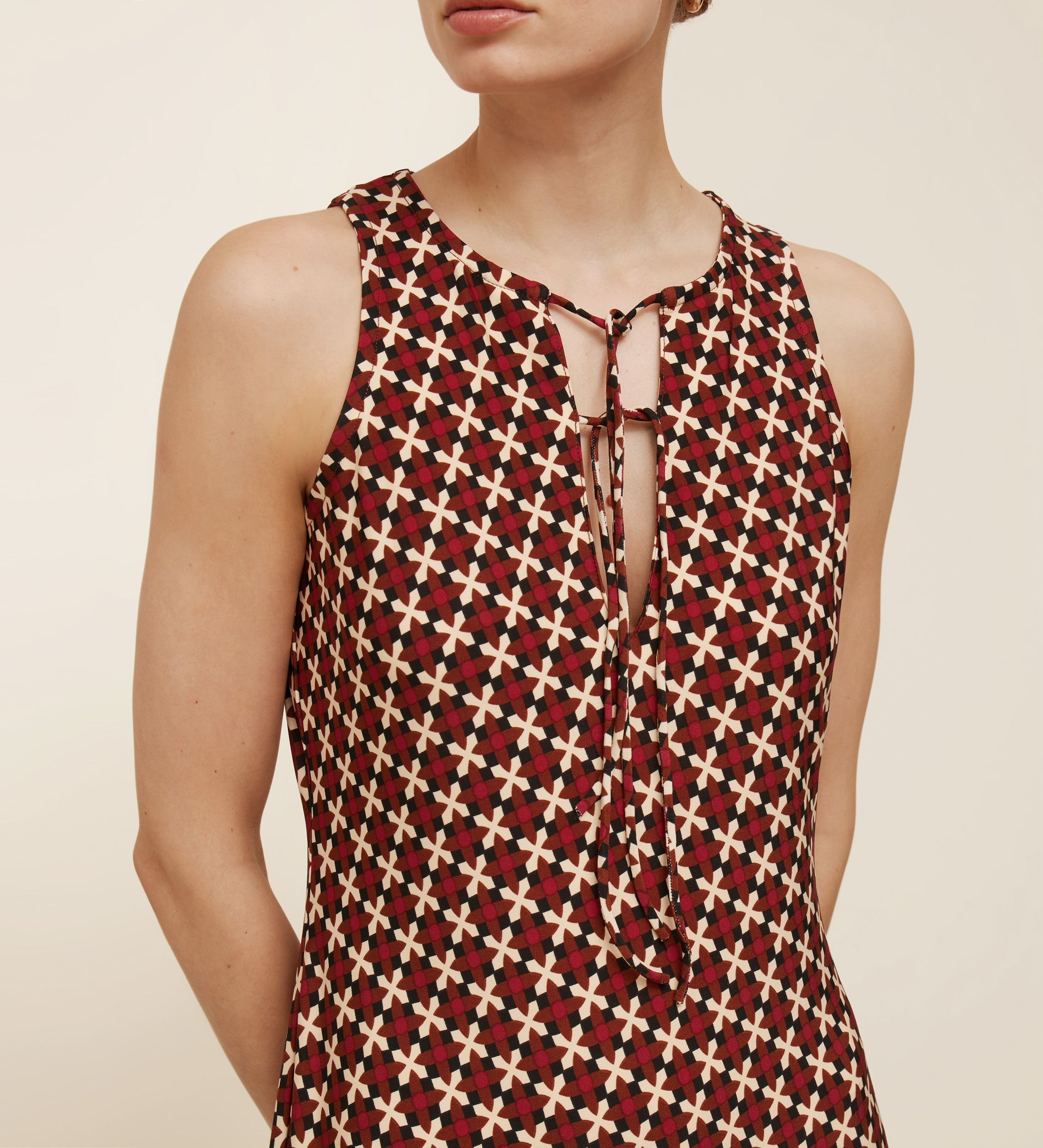 Robe en maille imprimée