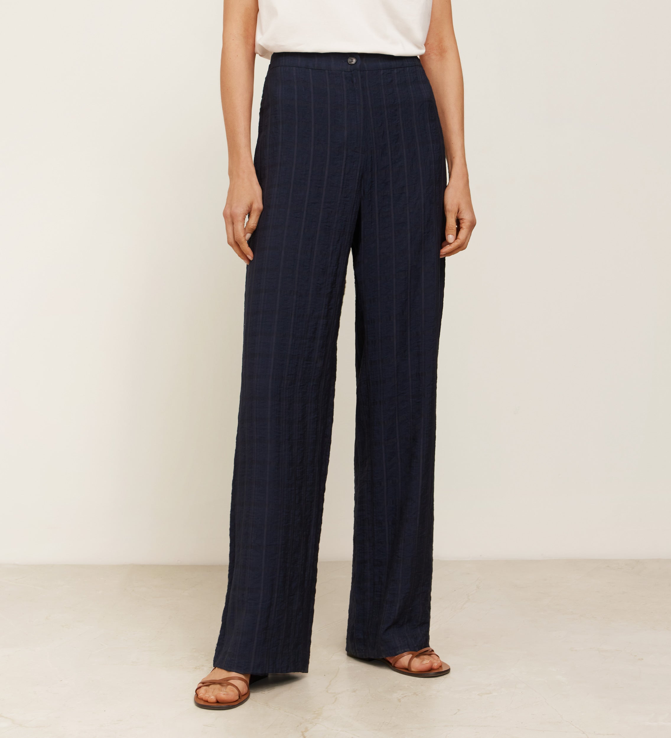 Pantalón ancho textura