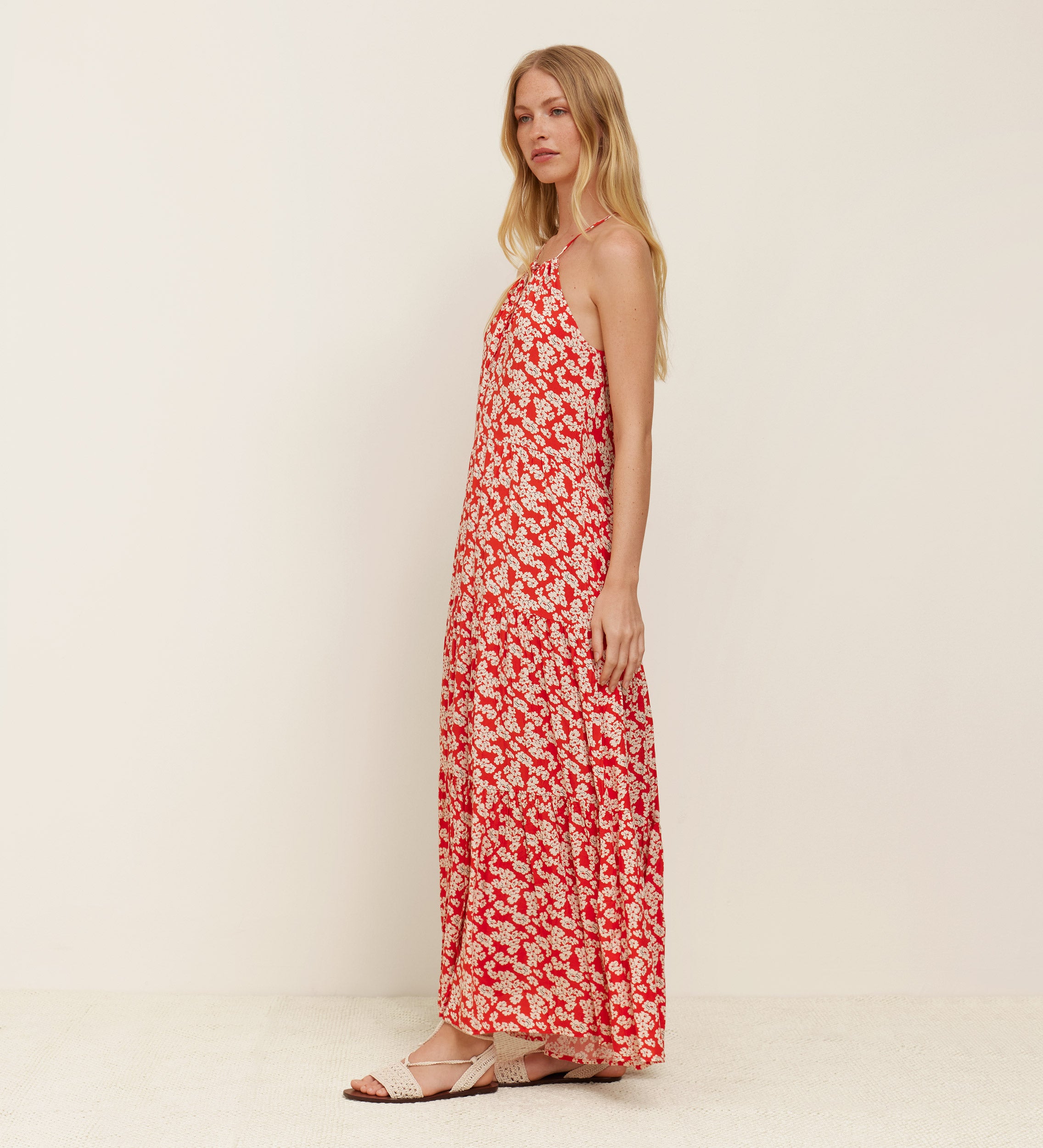 Robe longue imprimée