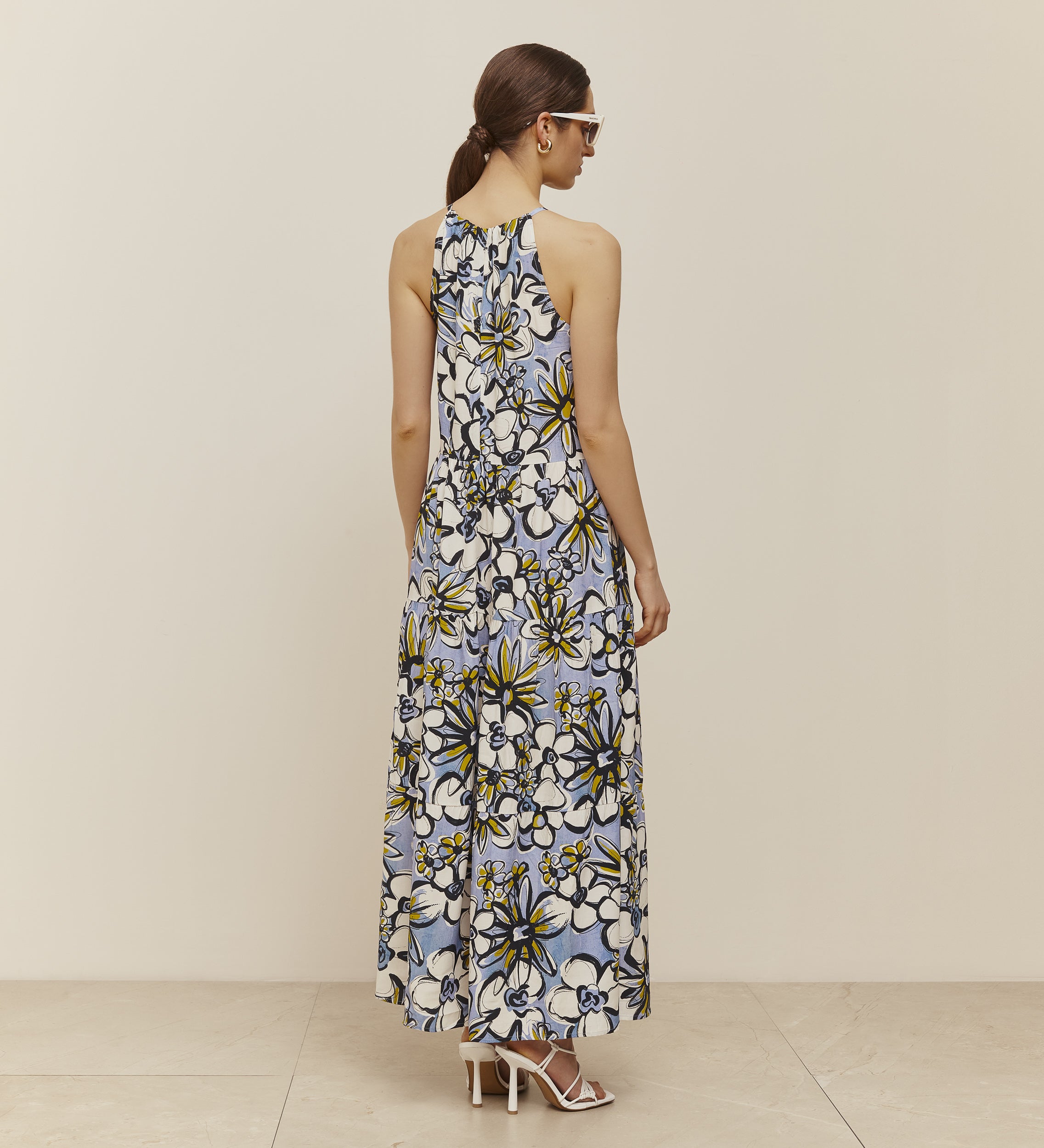 Vestido largo estampado