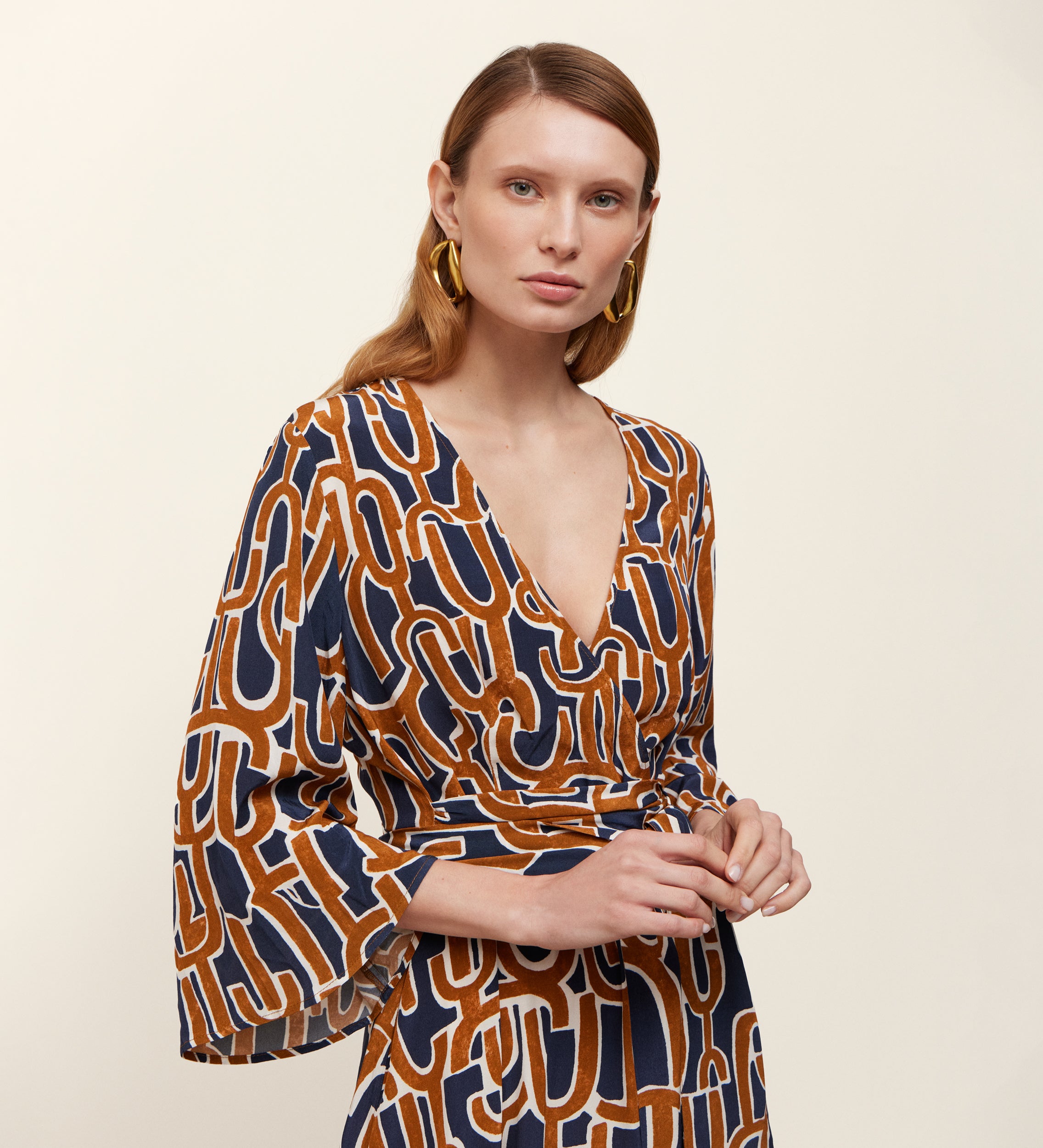 Long printed dress