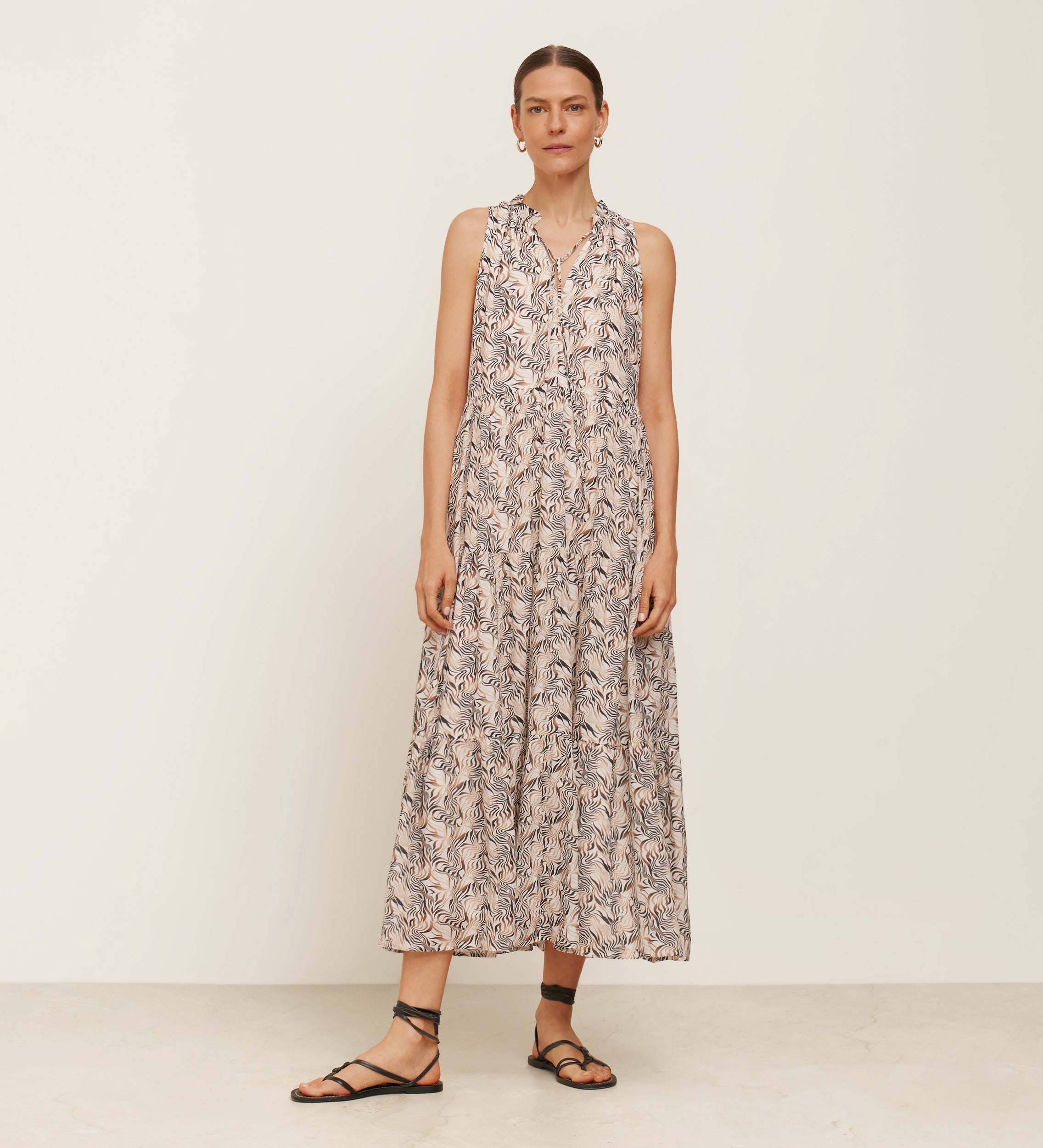 Printed flats dress