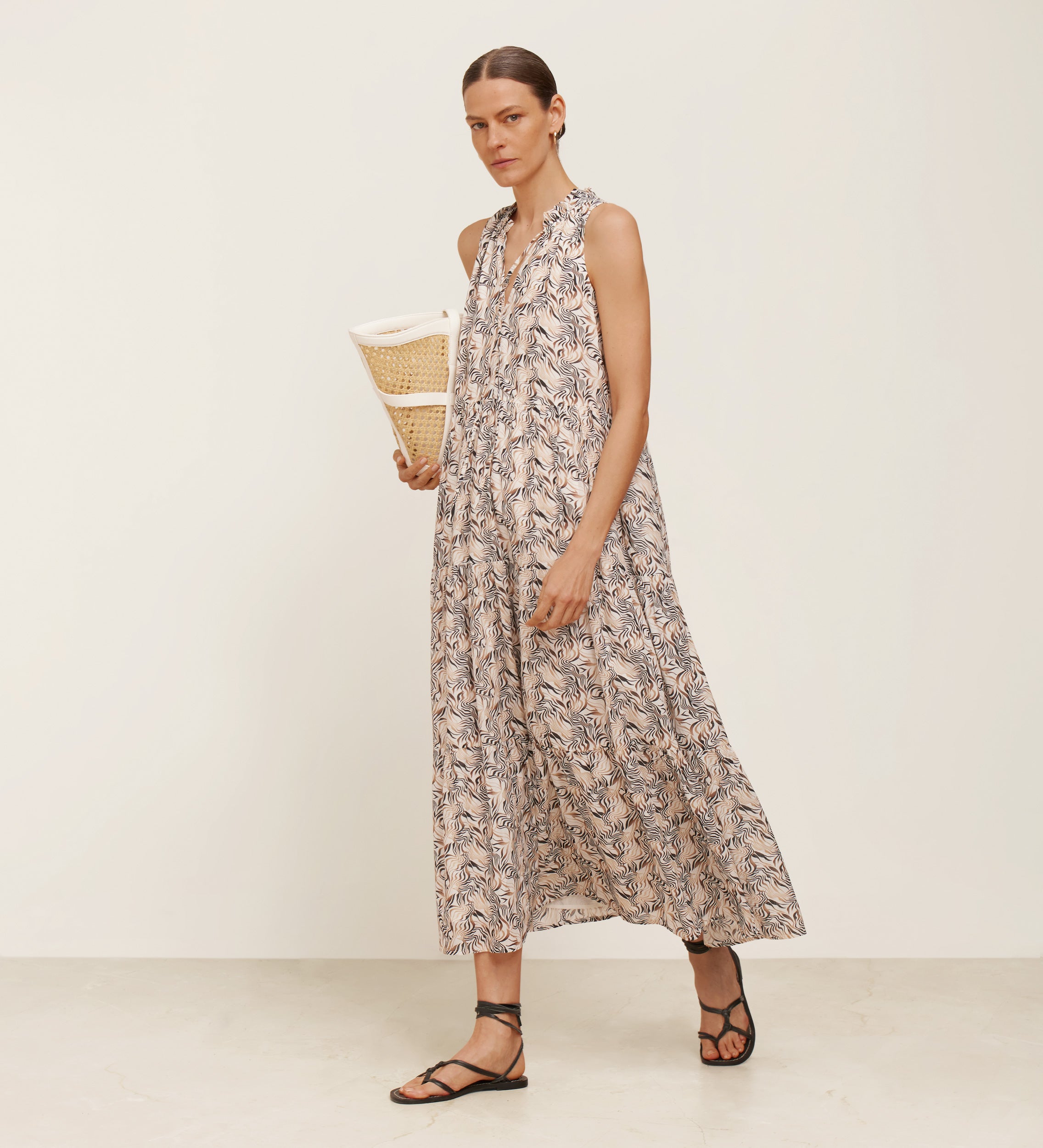 Printed flats dress