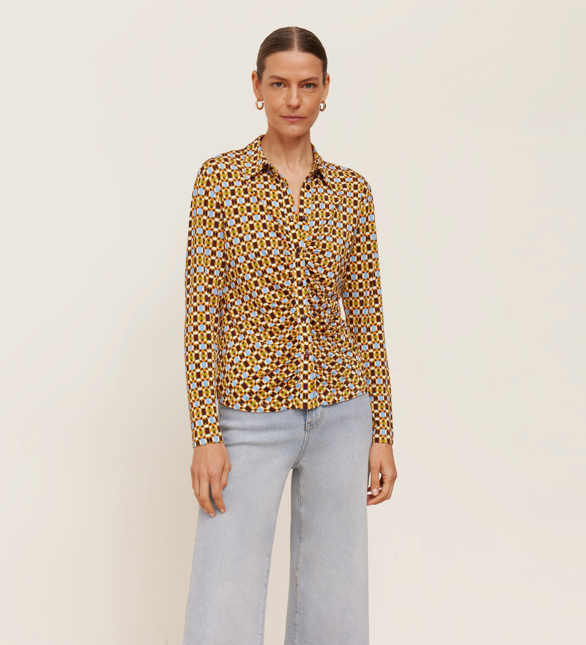 Camisa punto estampada