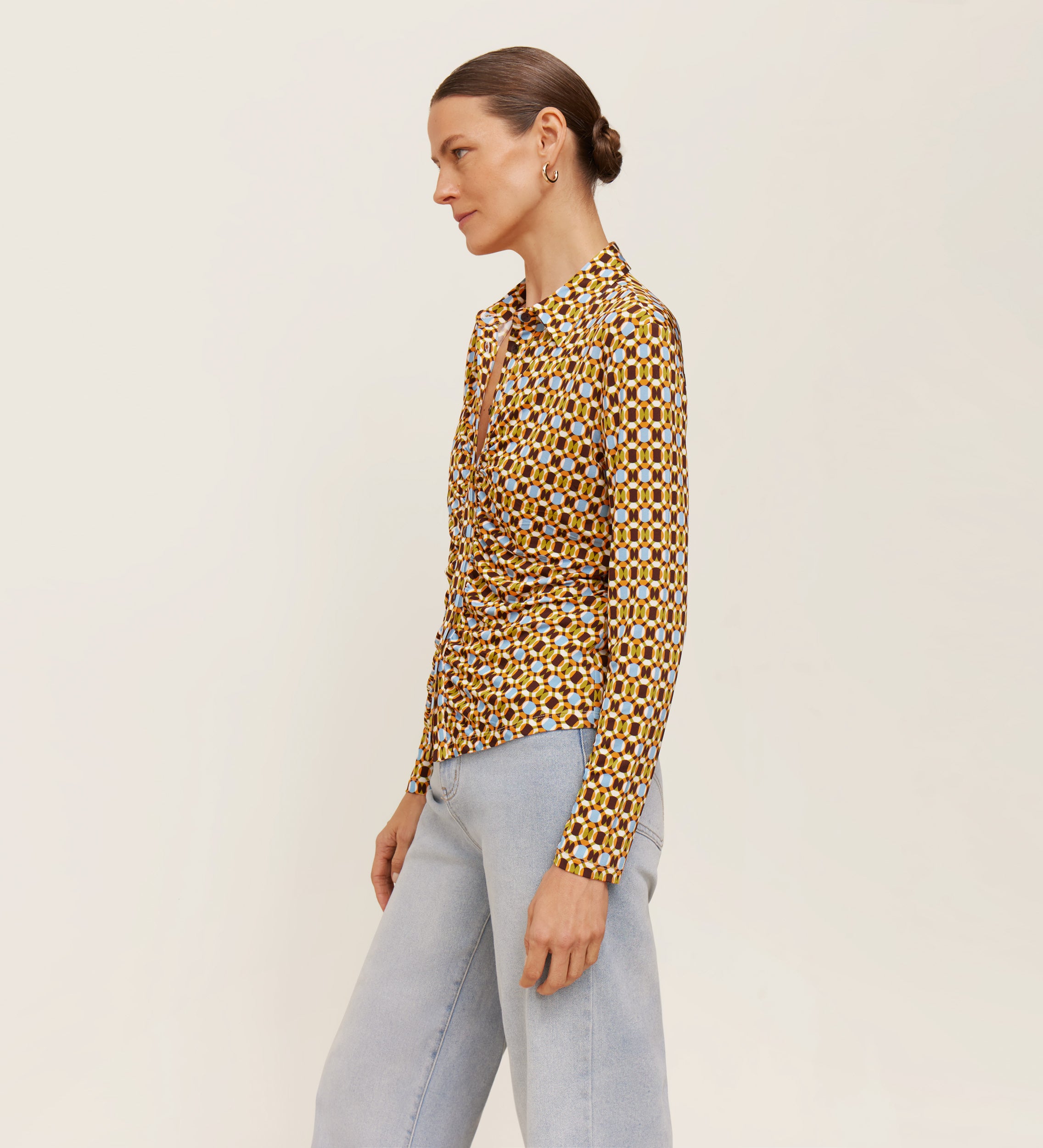 Camisa punto estampada