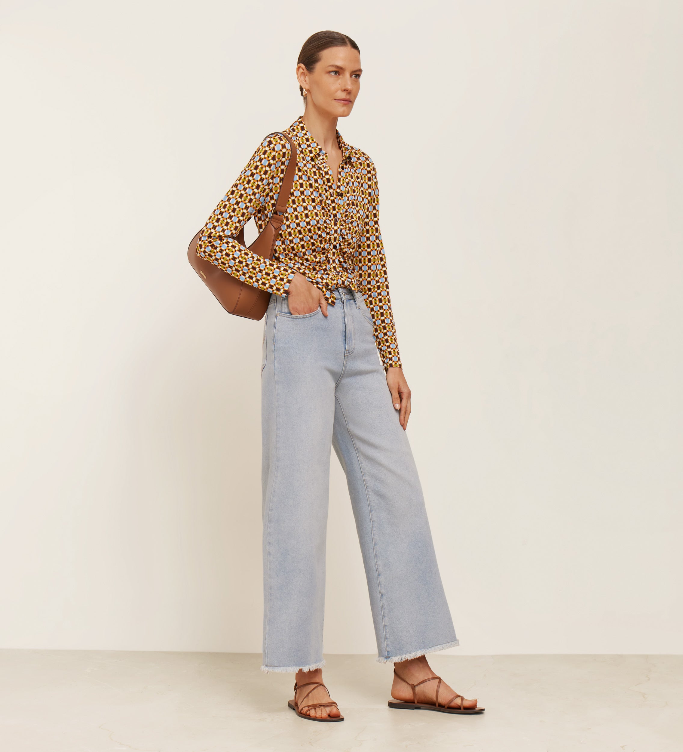 Camisa punto estampada