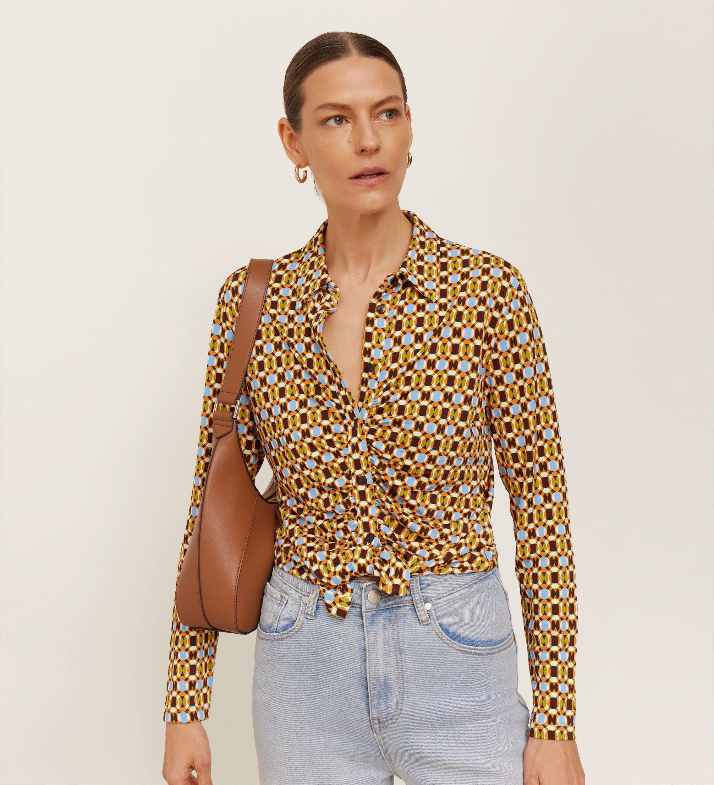 Camisa punto estampada