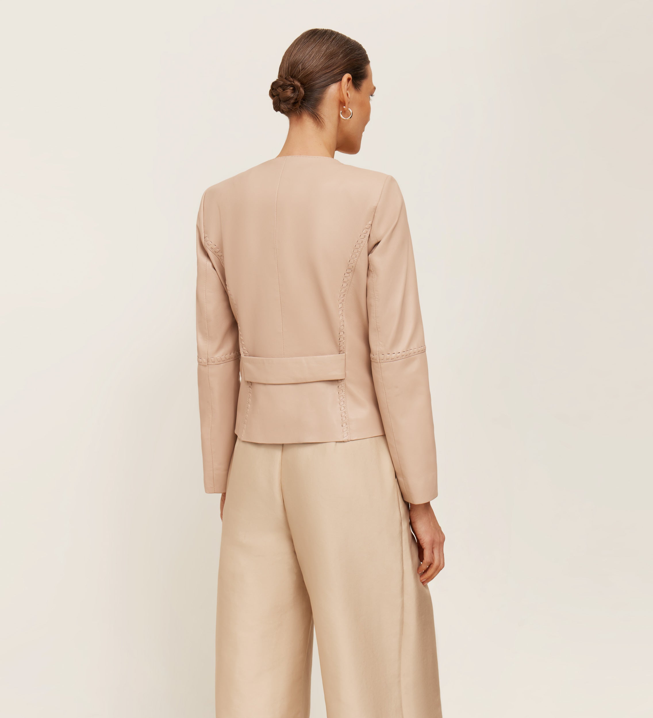 Veste en nappa avec détail tressé