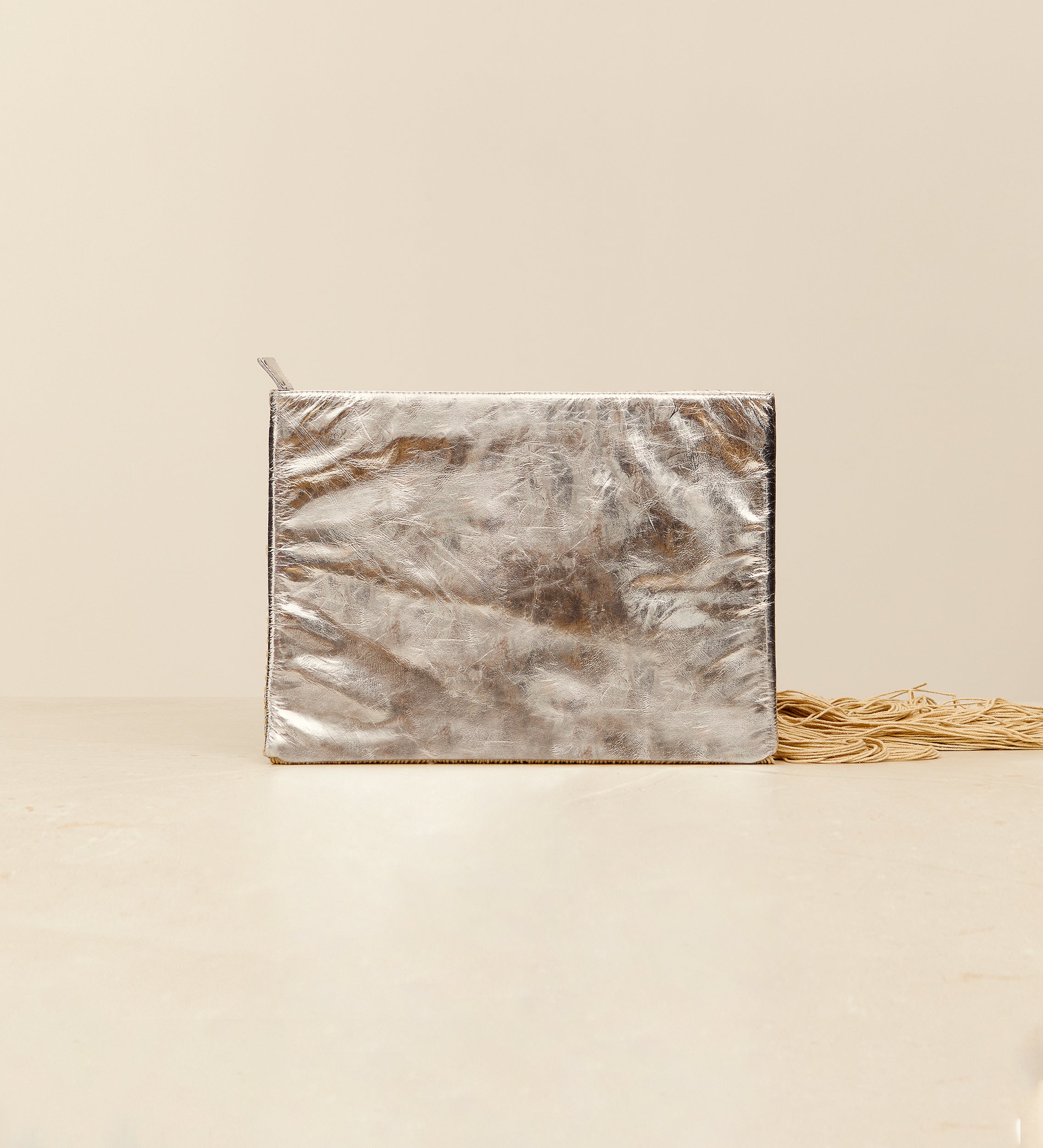 Sac en cuir métallisé
