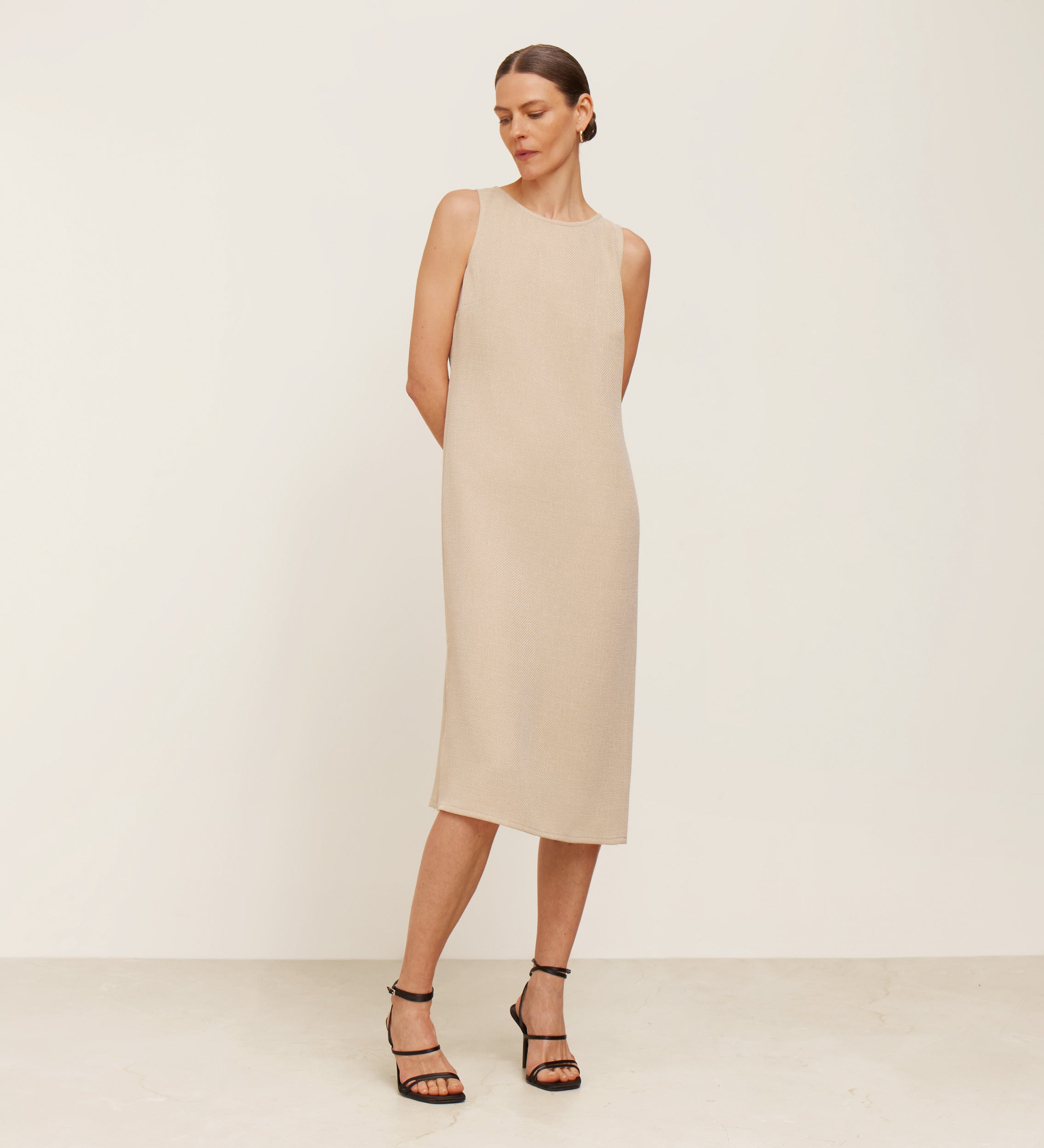 Pleated midi dress