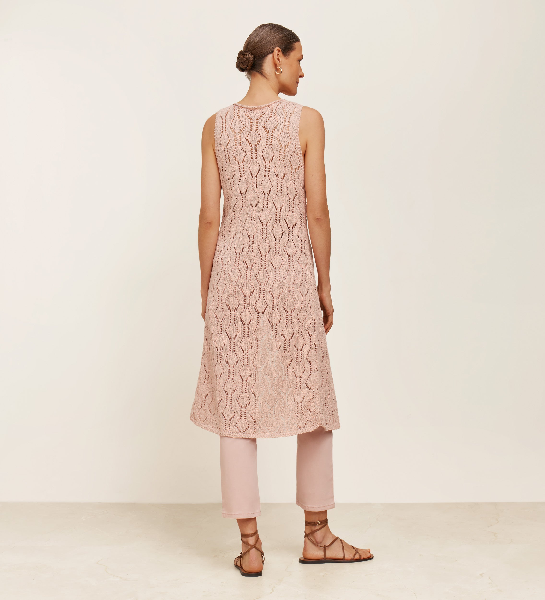 Chaleco tricot lazos