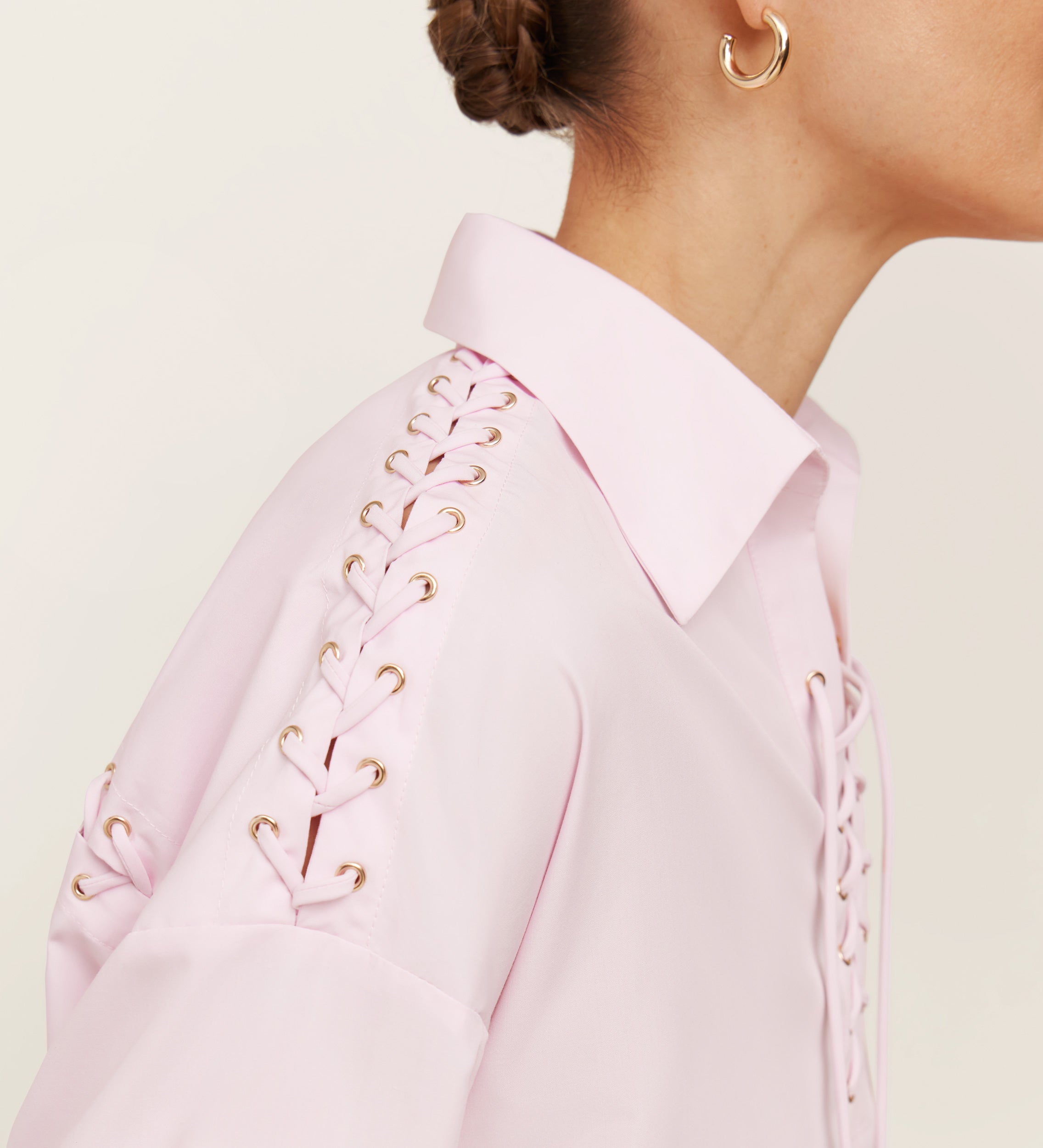 Bowed eyelet shirt
