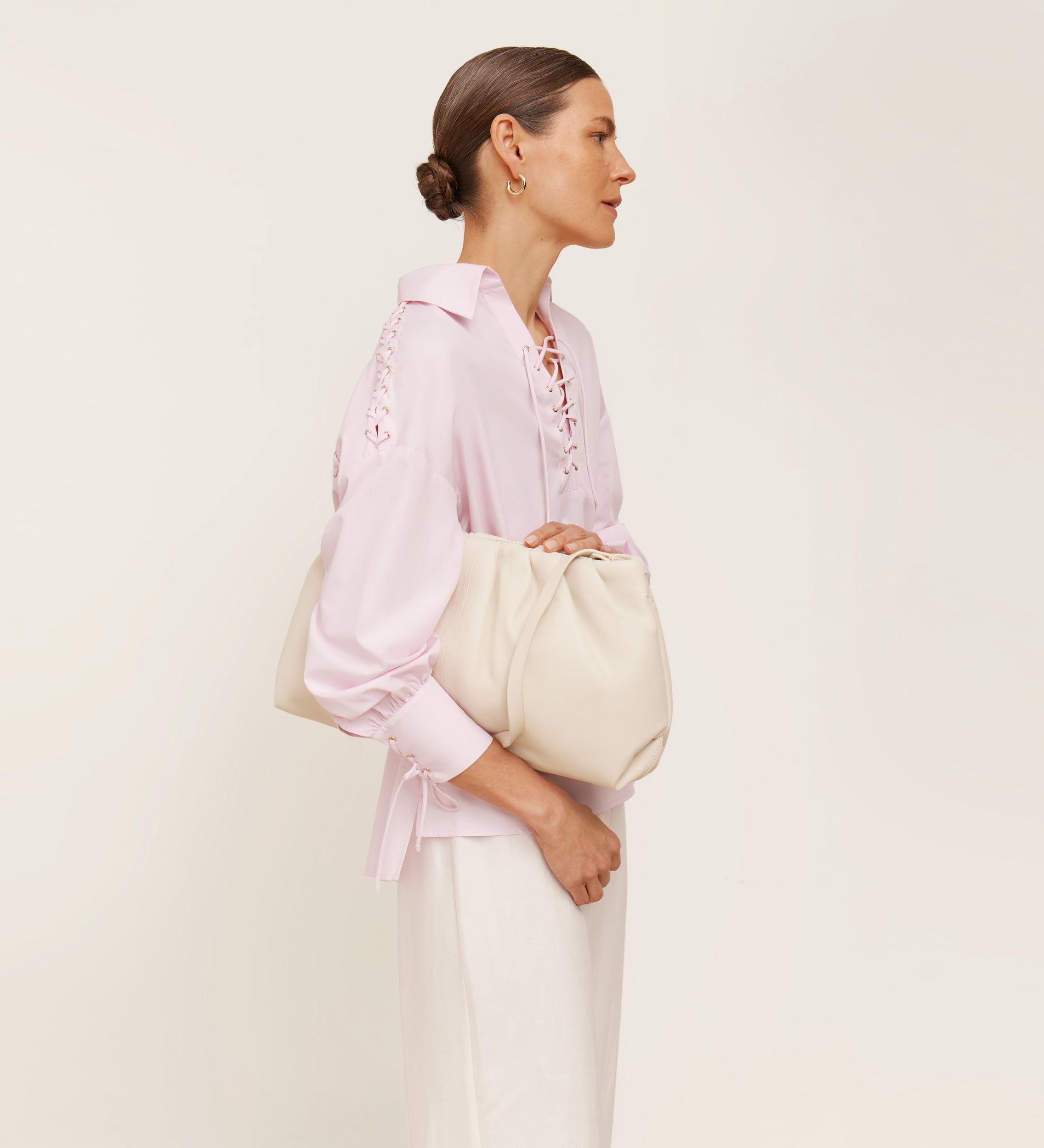 Bowed eyelet shirt