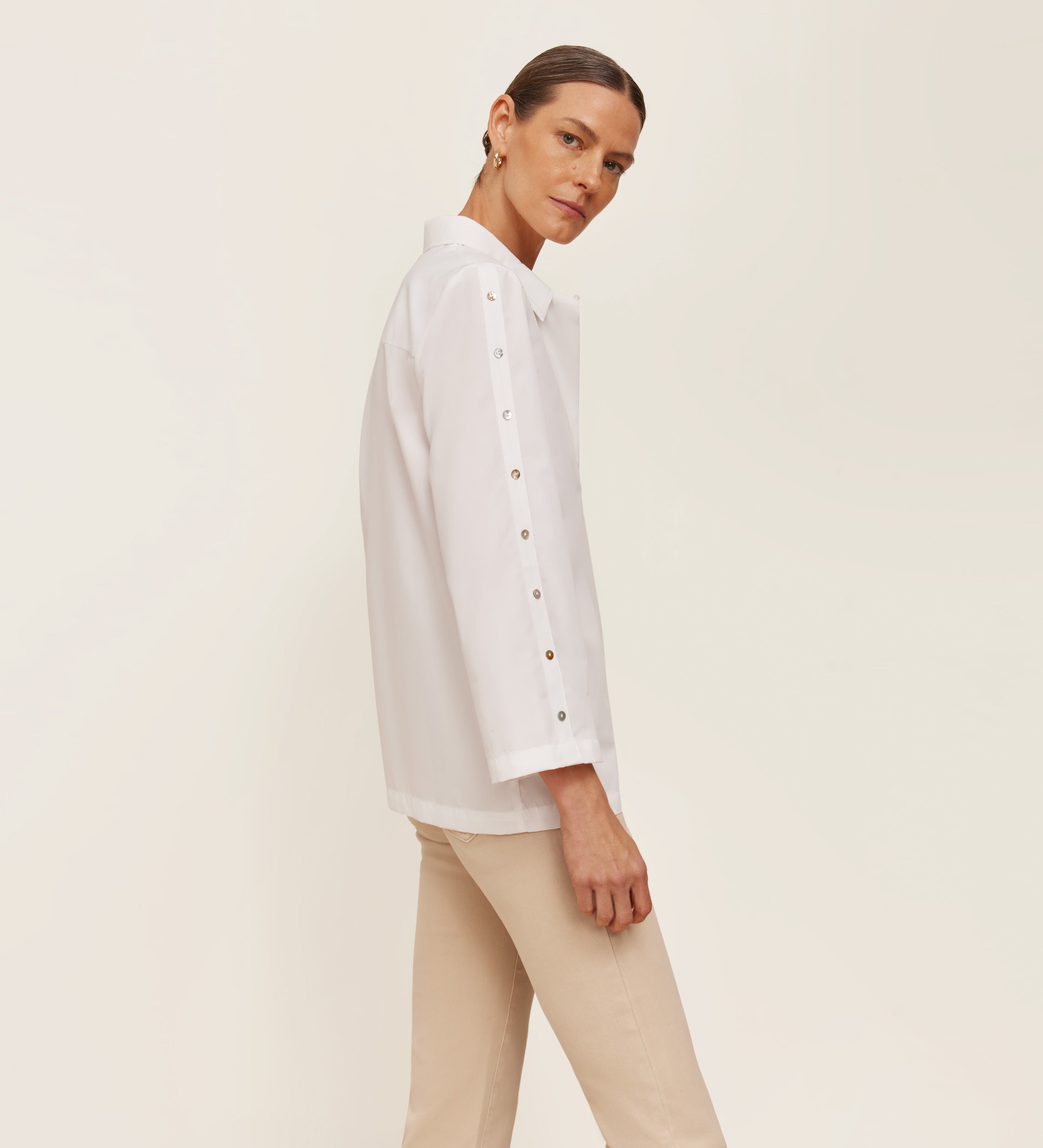 Blusa mangas botones