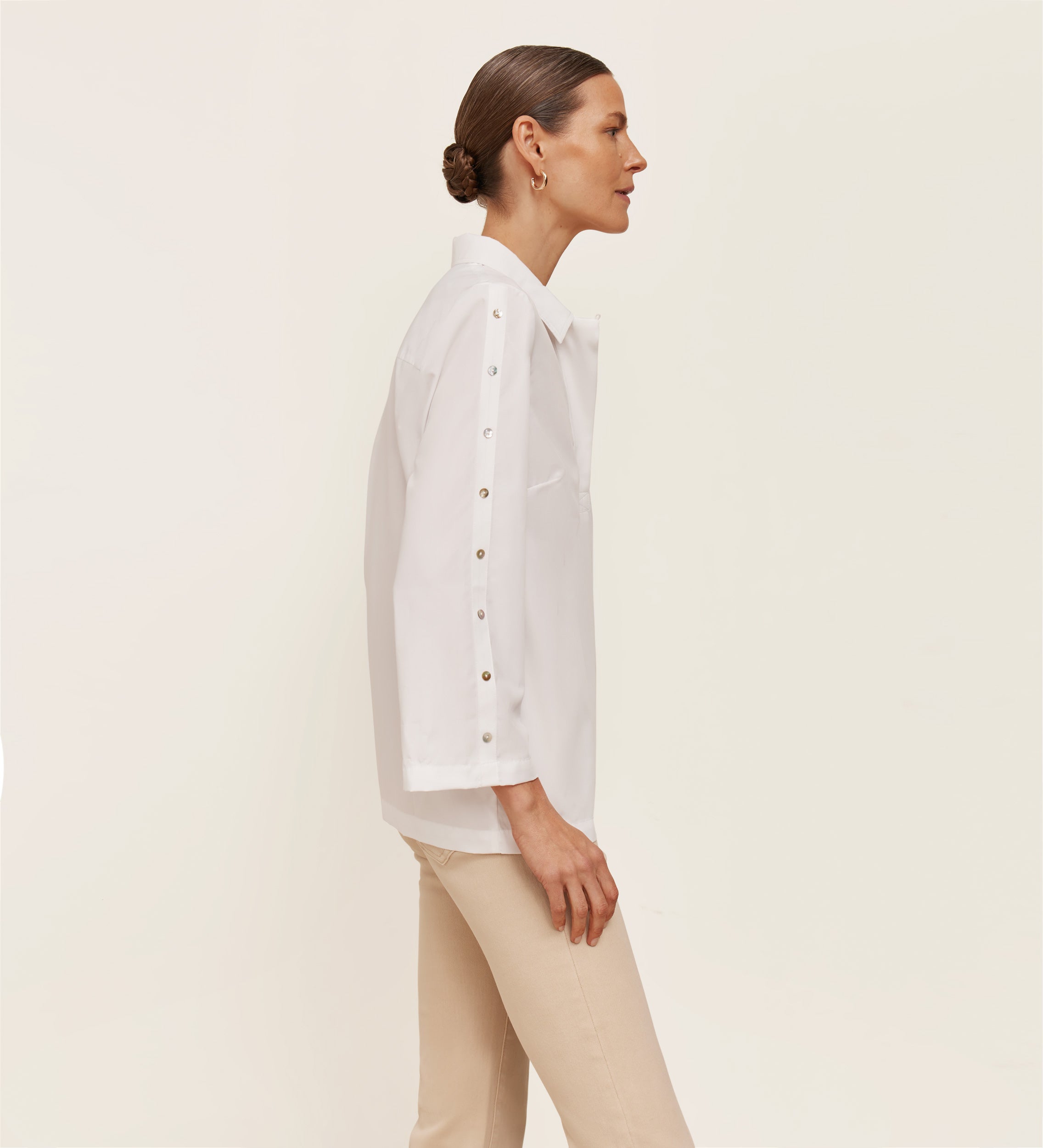 Blusa mangas botones