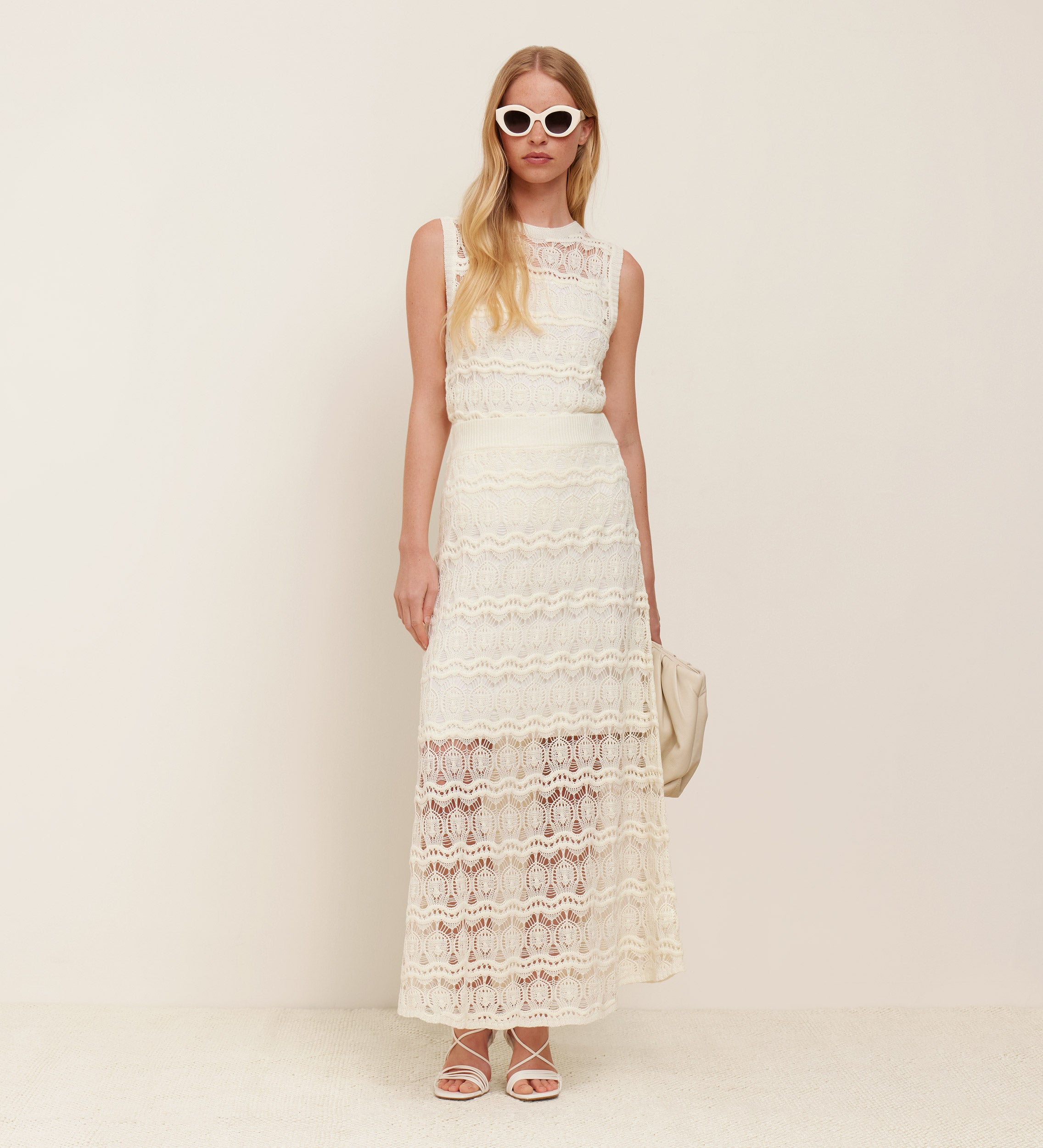 Flared tricot skirt
