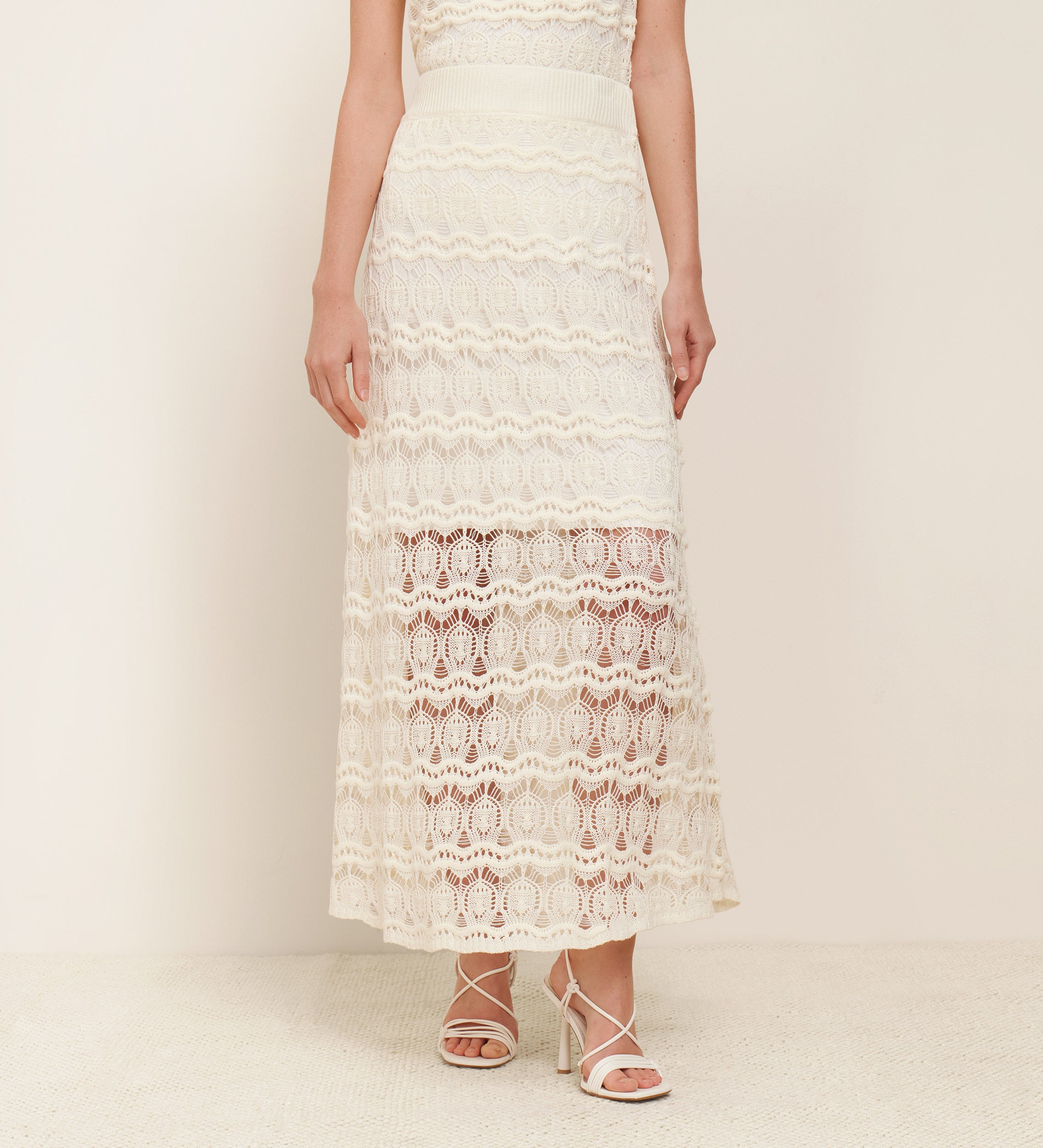 Flared tricot skirt