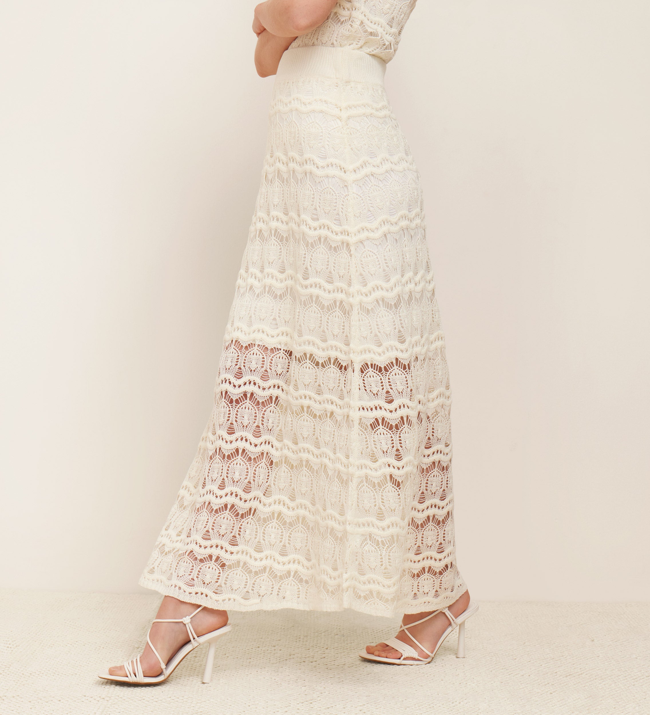 Flared tricot skirt