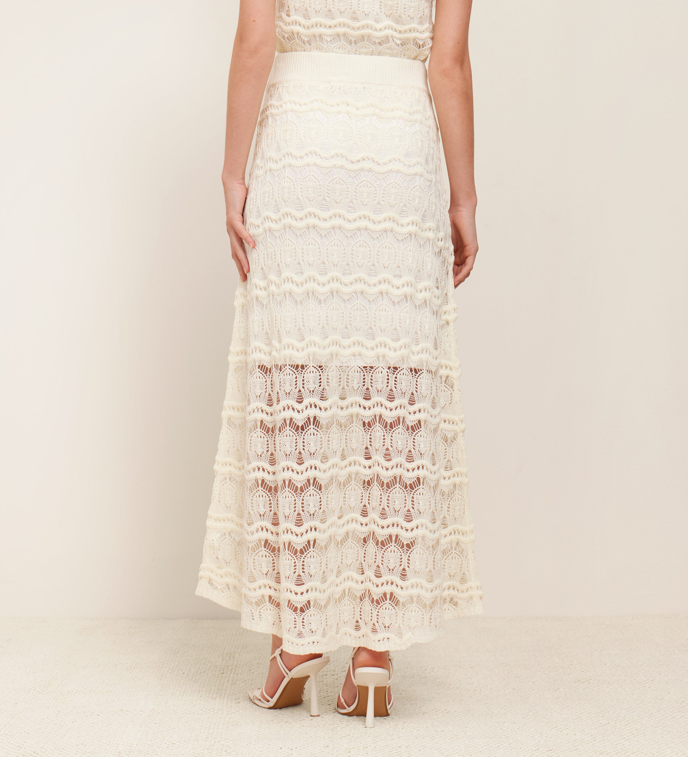 Flared tricot skirt