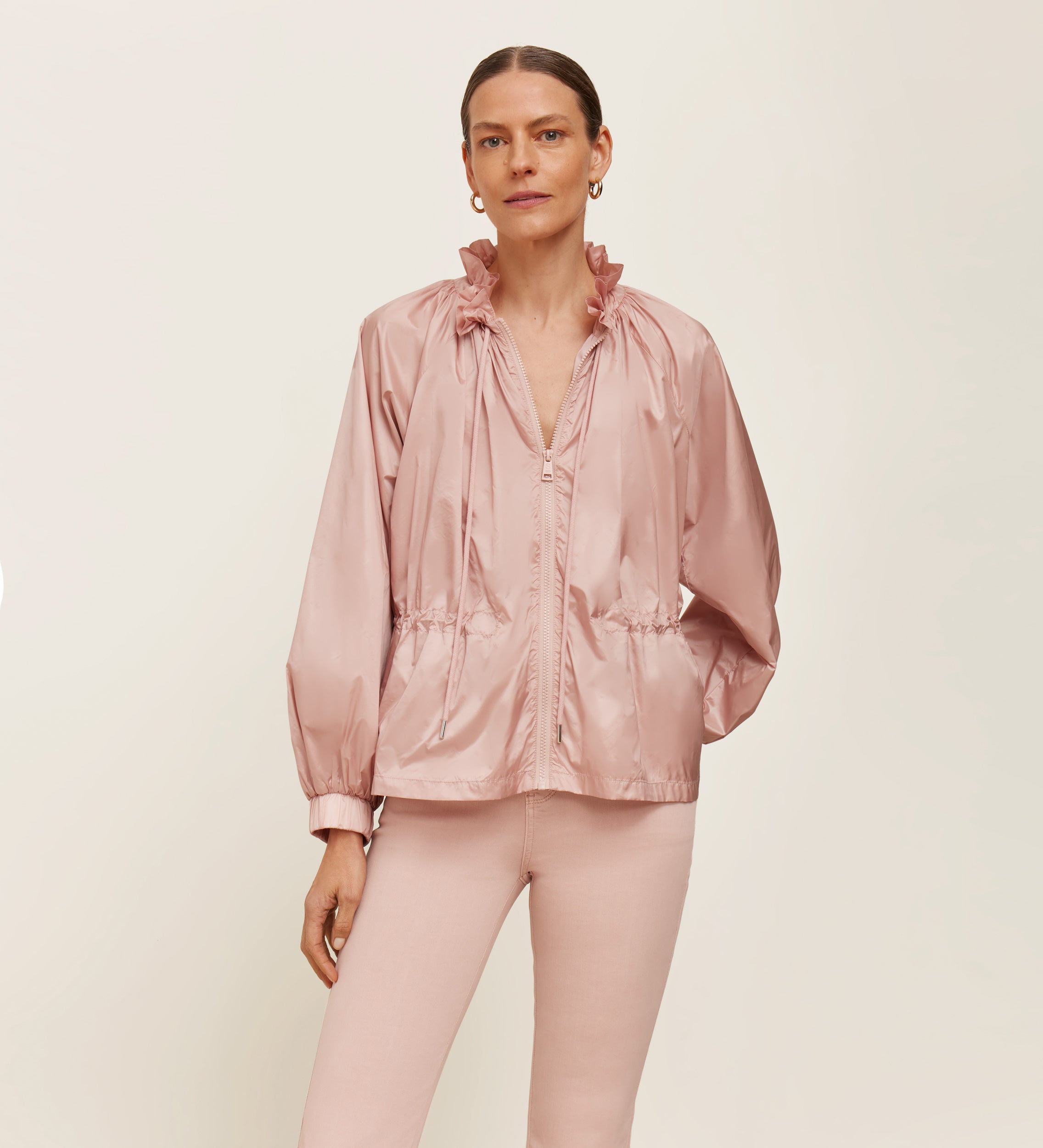 Parka ligera fruncida