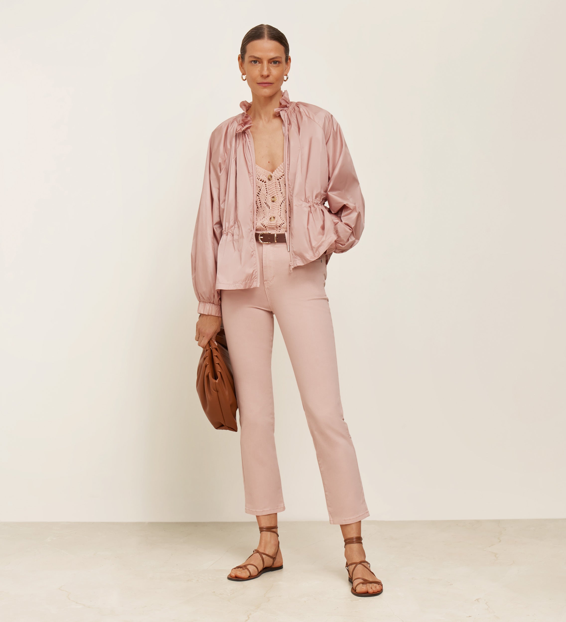 Parka ligera fruncida