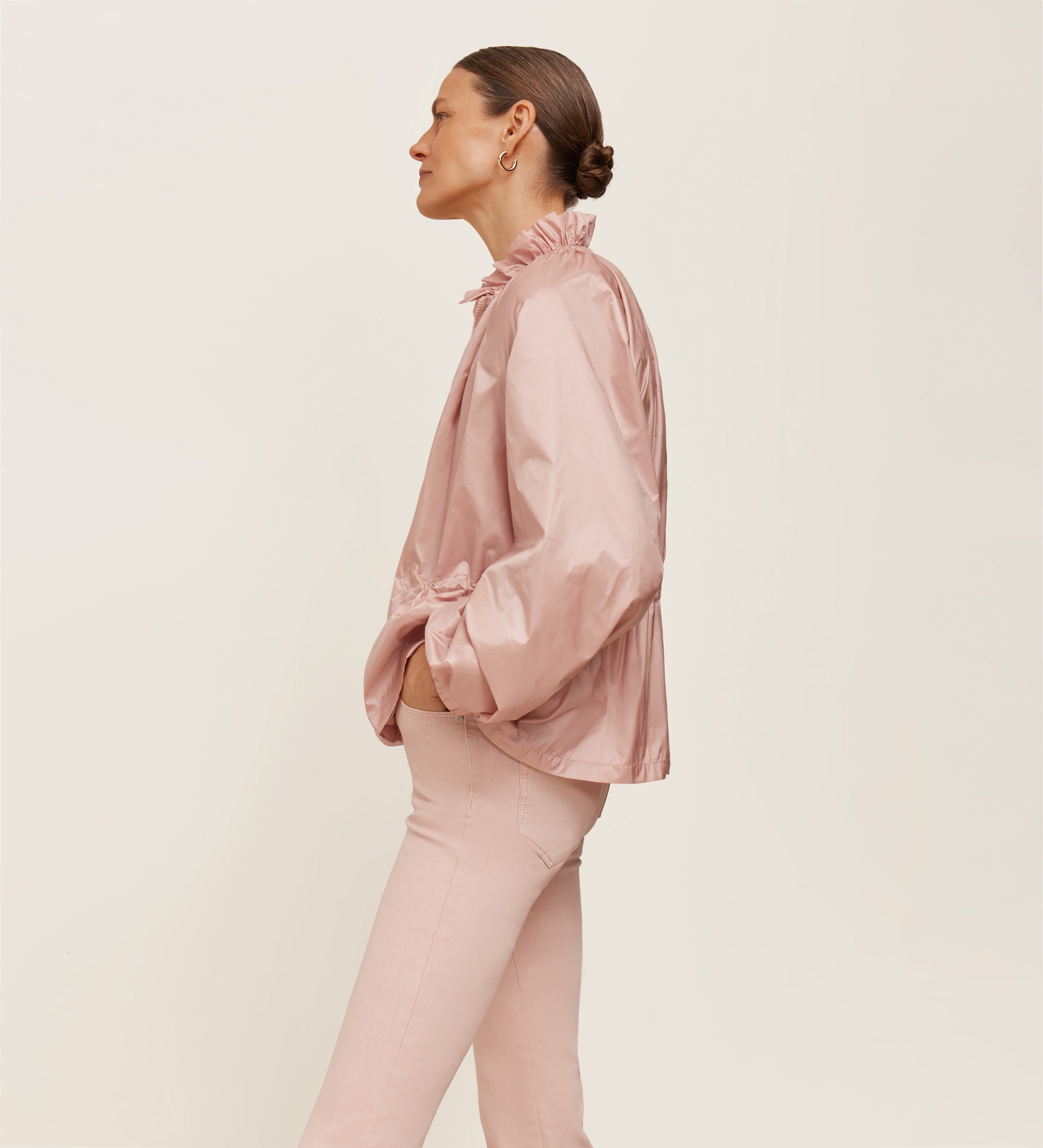 Parka ligera fruncida