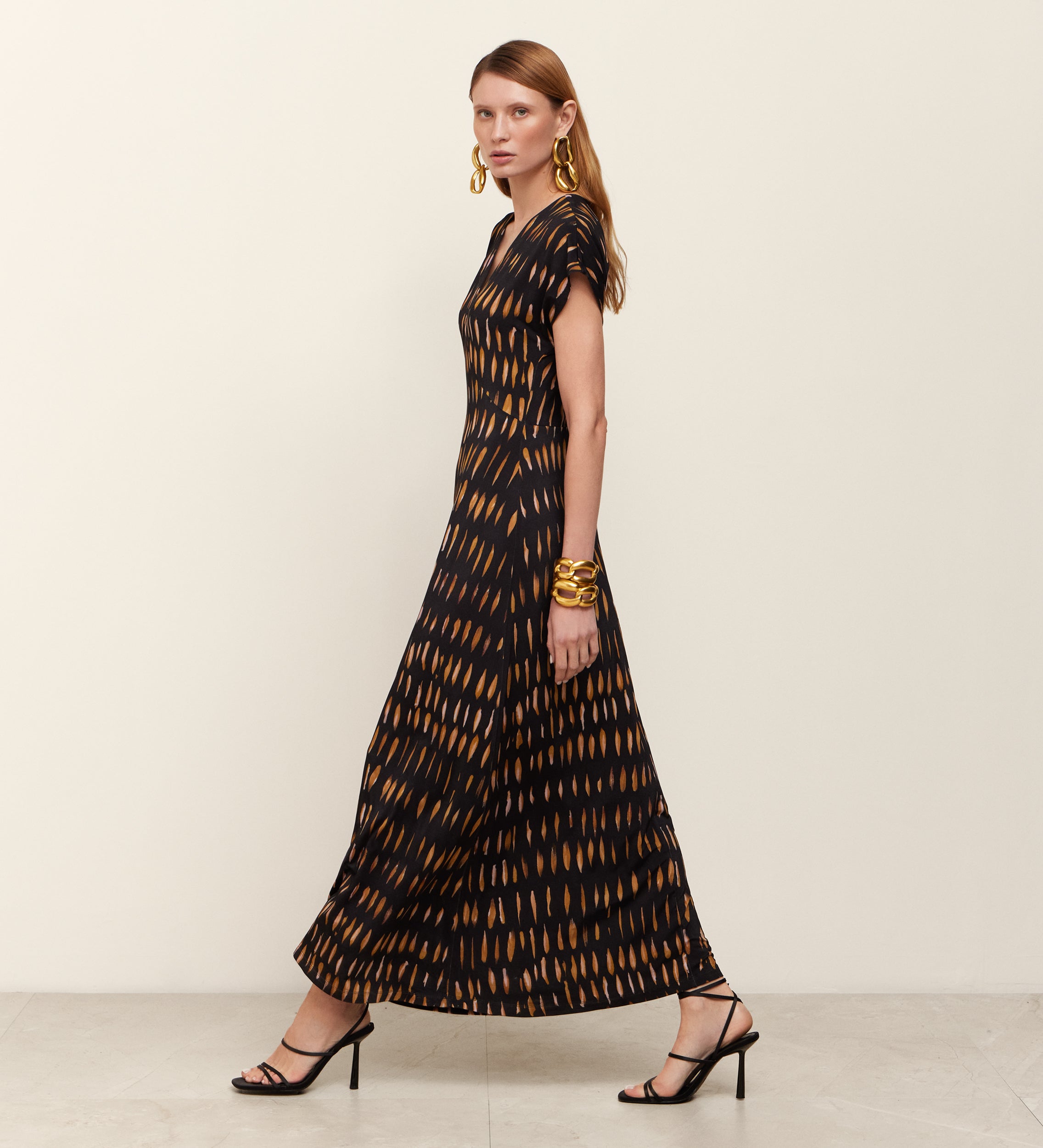 Printed knit dress