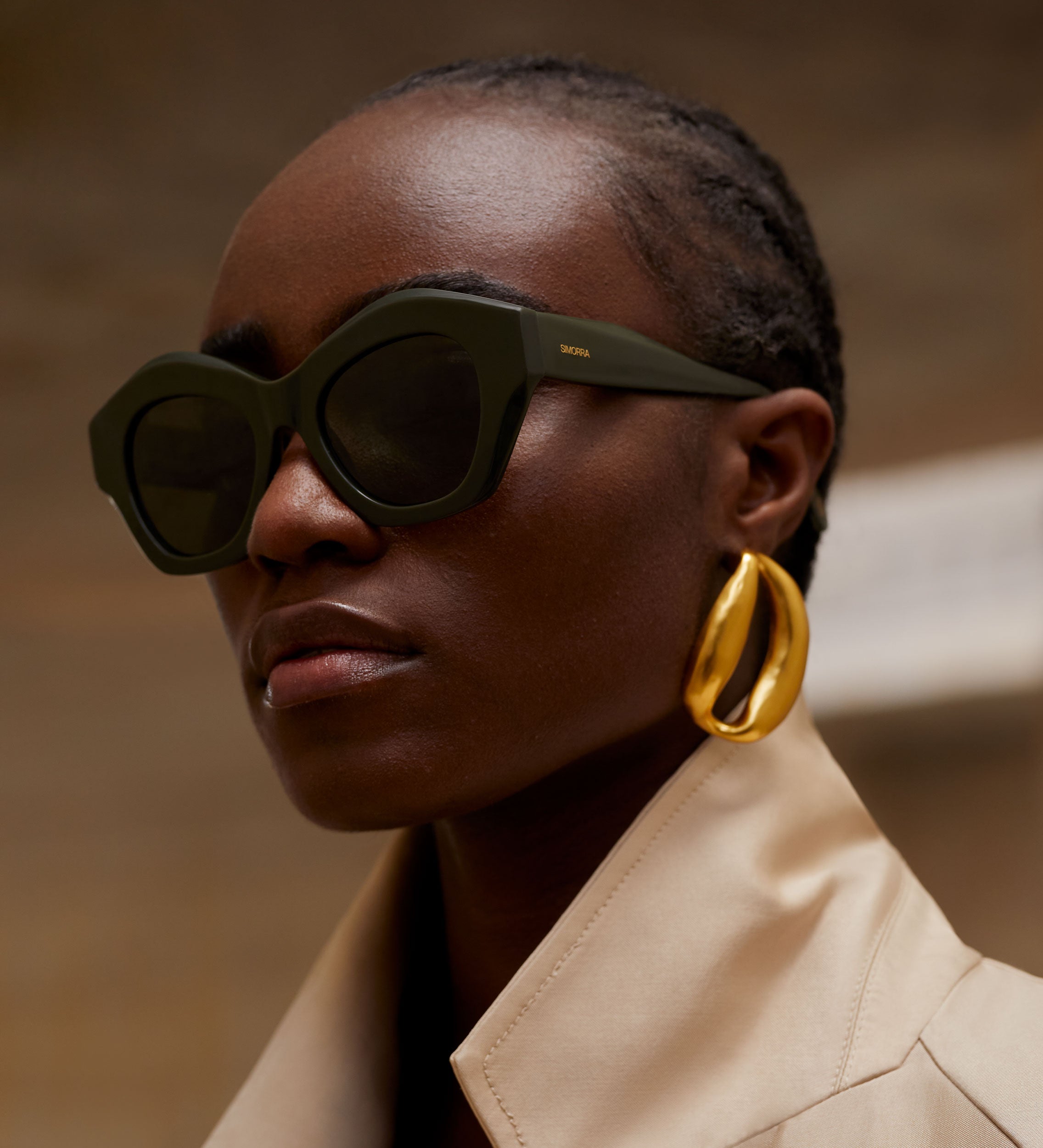 Lunettes de soleil ovales oversize