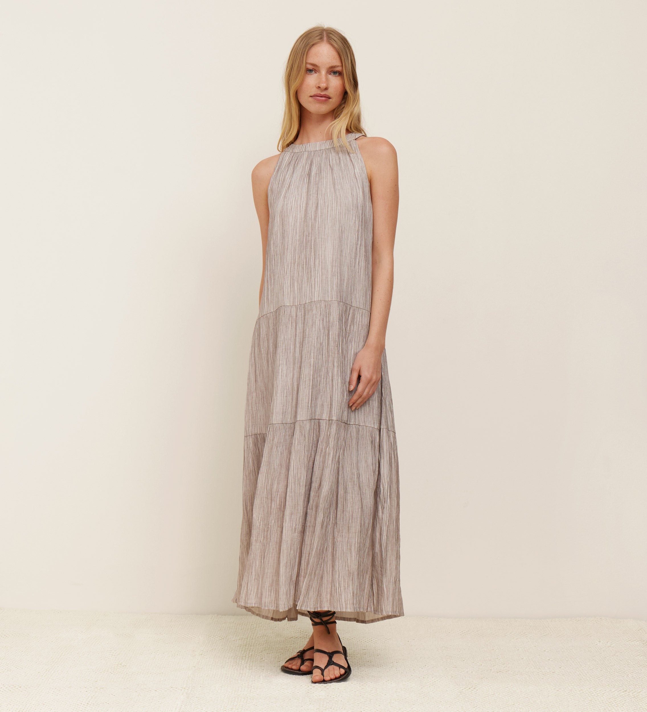 Vestido largo sisado