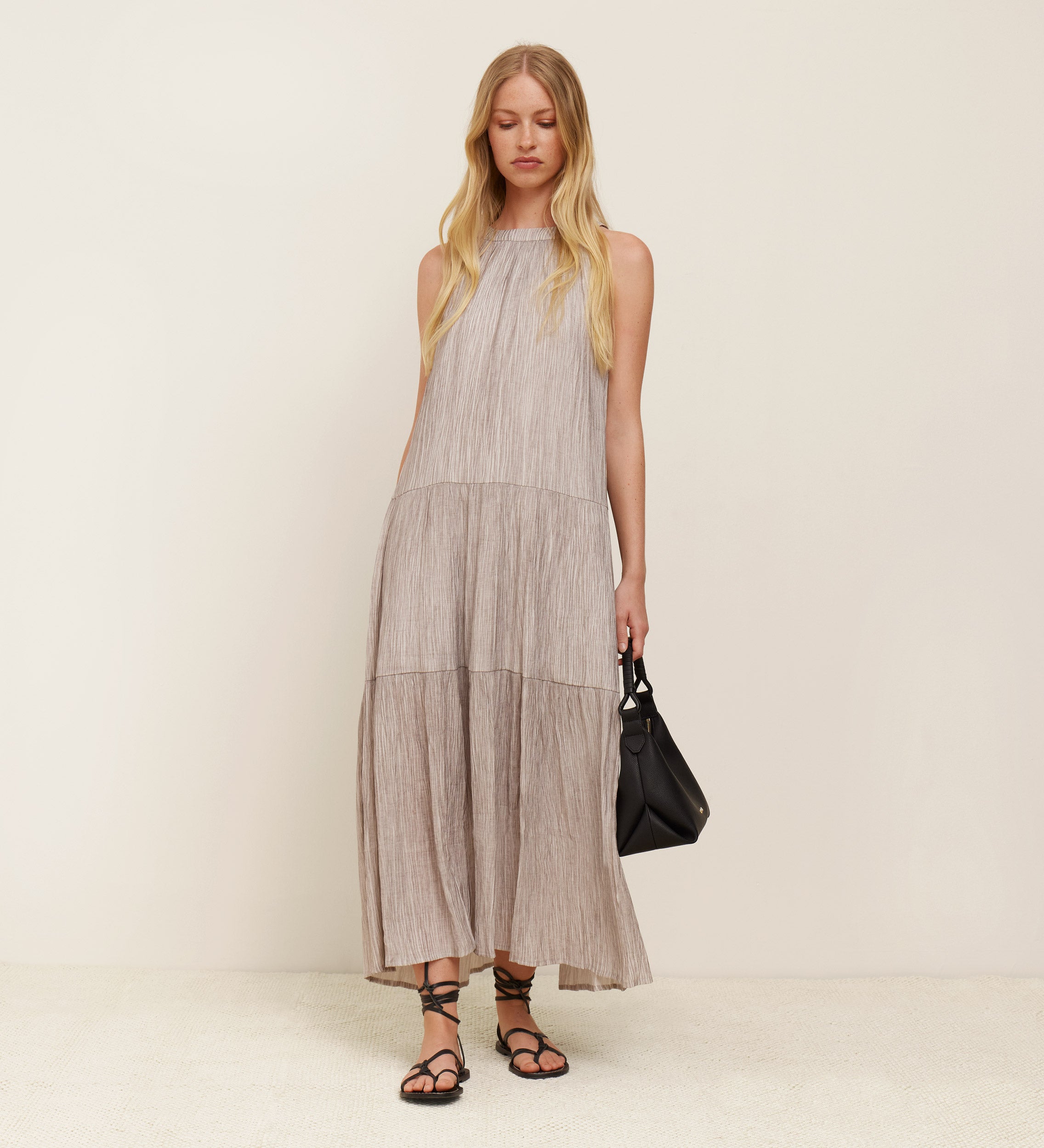 Vestido largo sisado