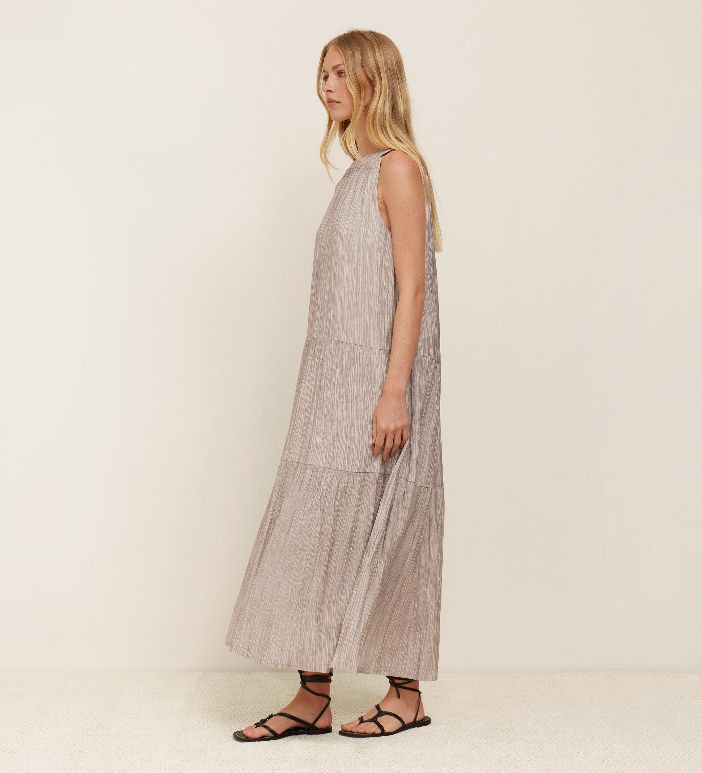 Vestido largo sisado