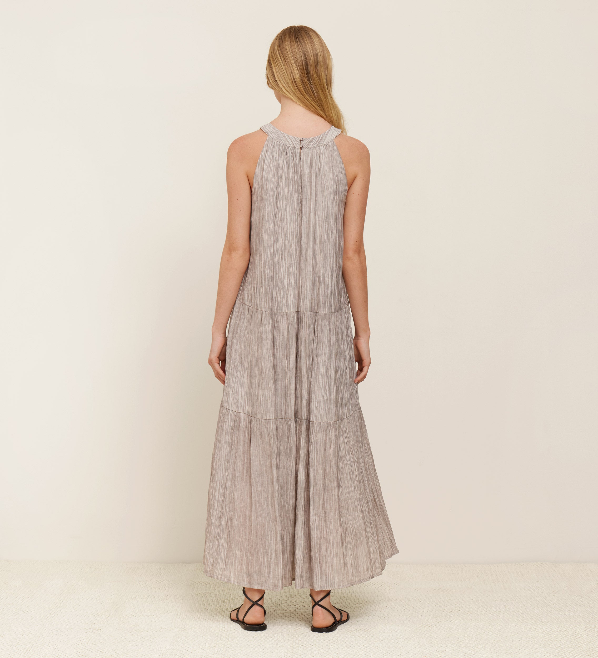 Vestido largo sisado