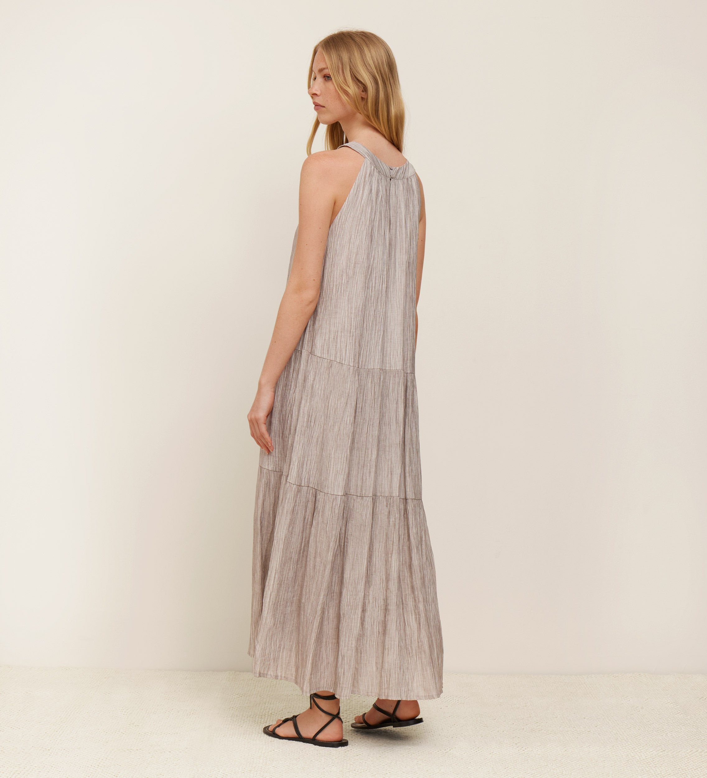 Vestido largo sisado