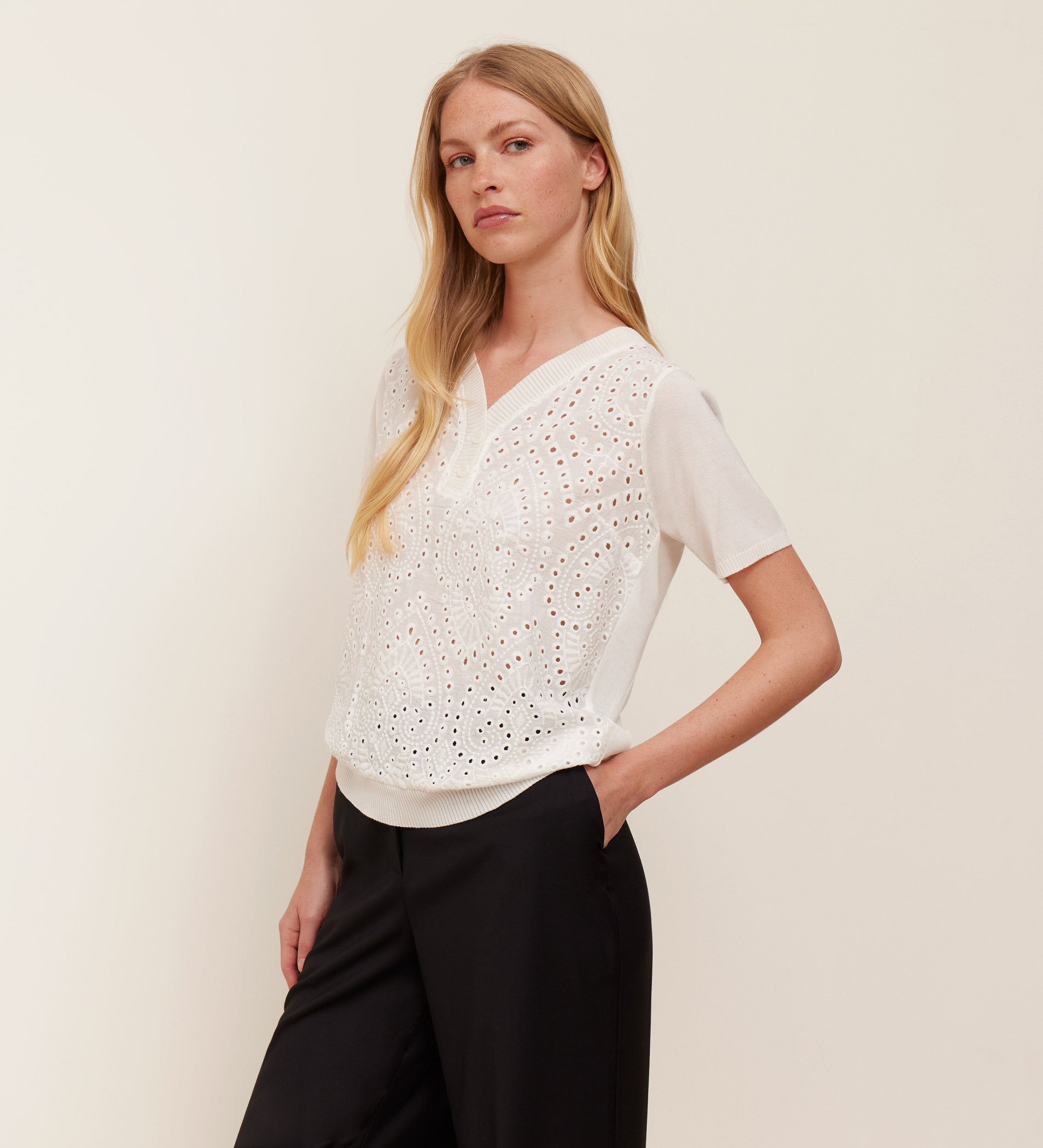 Sleeve tricot top