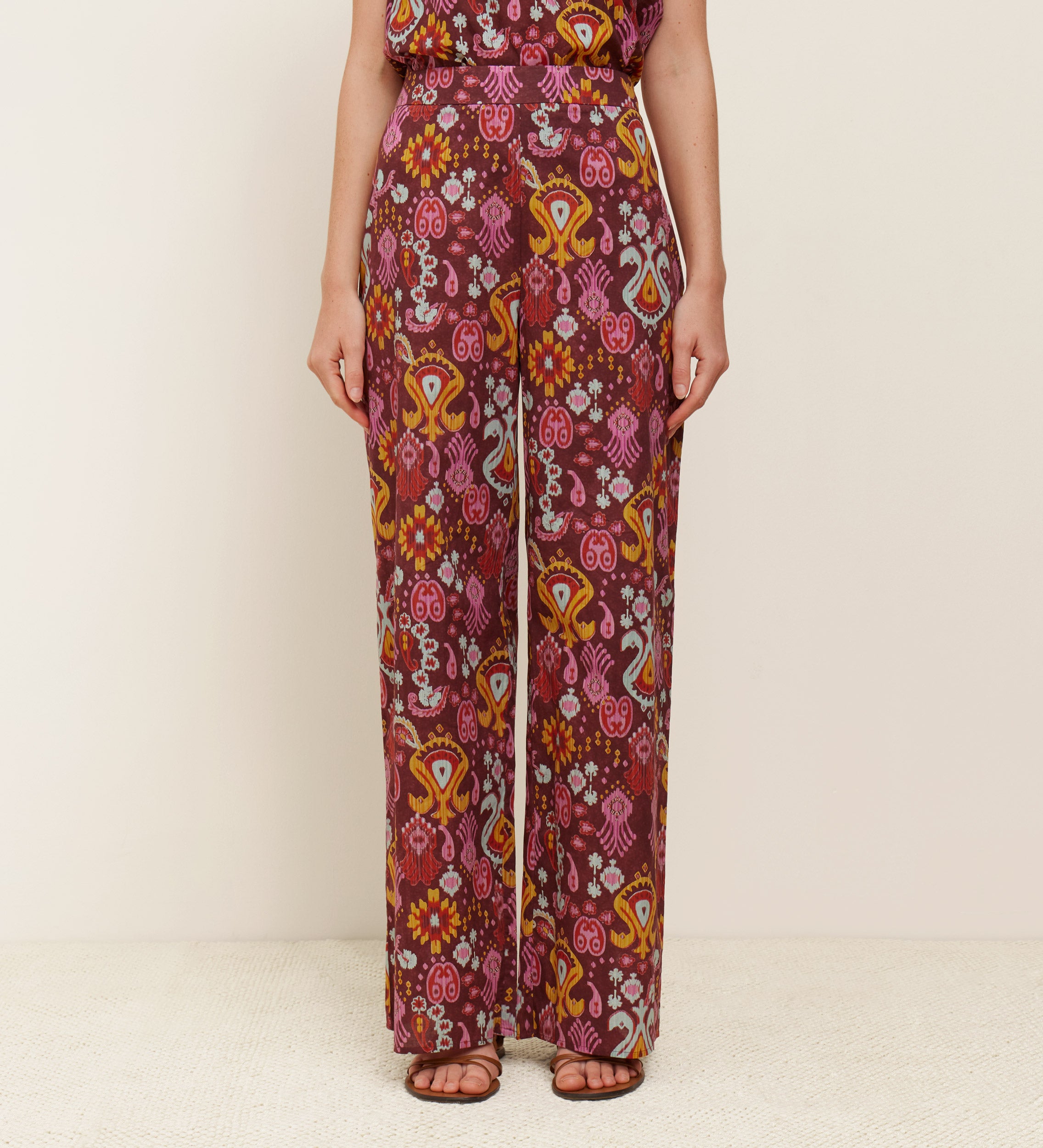 Flowy printed trousers