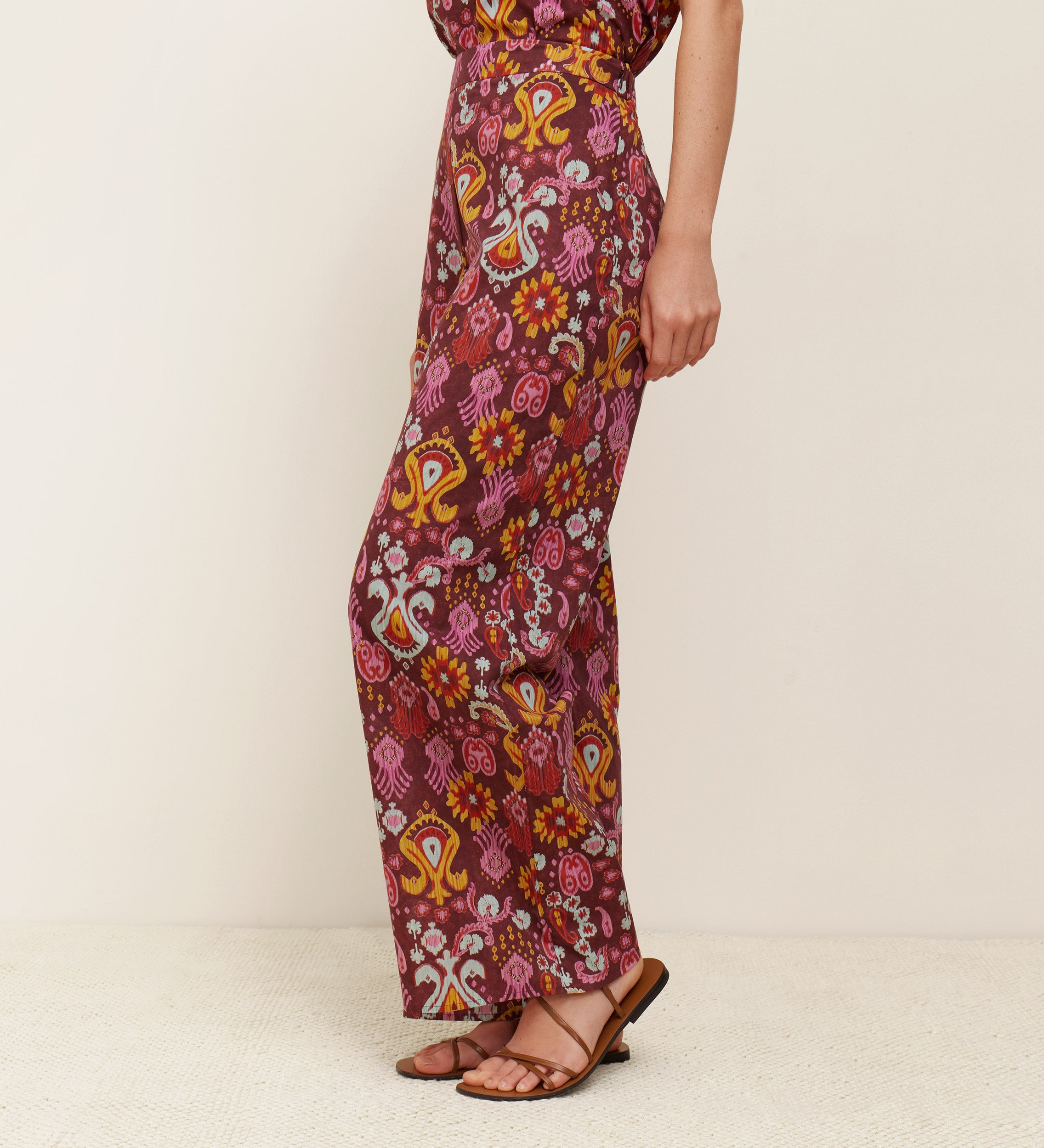 Flowy printed trousers