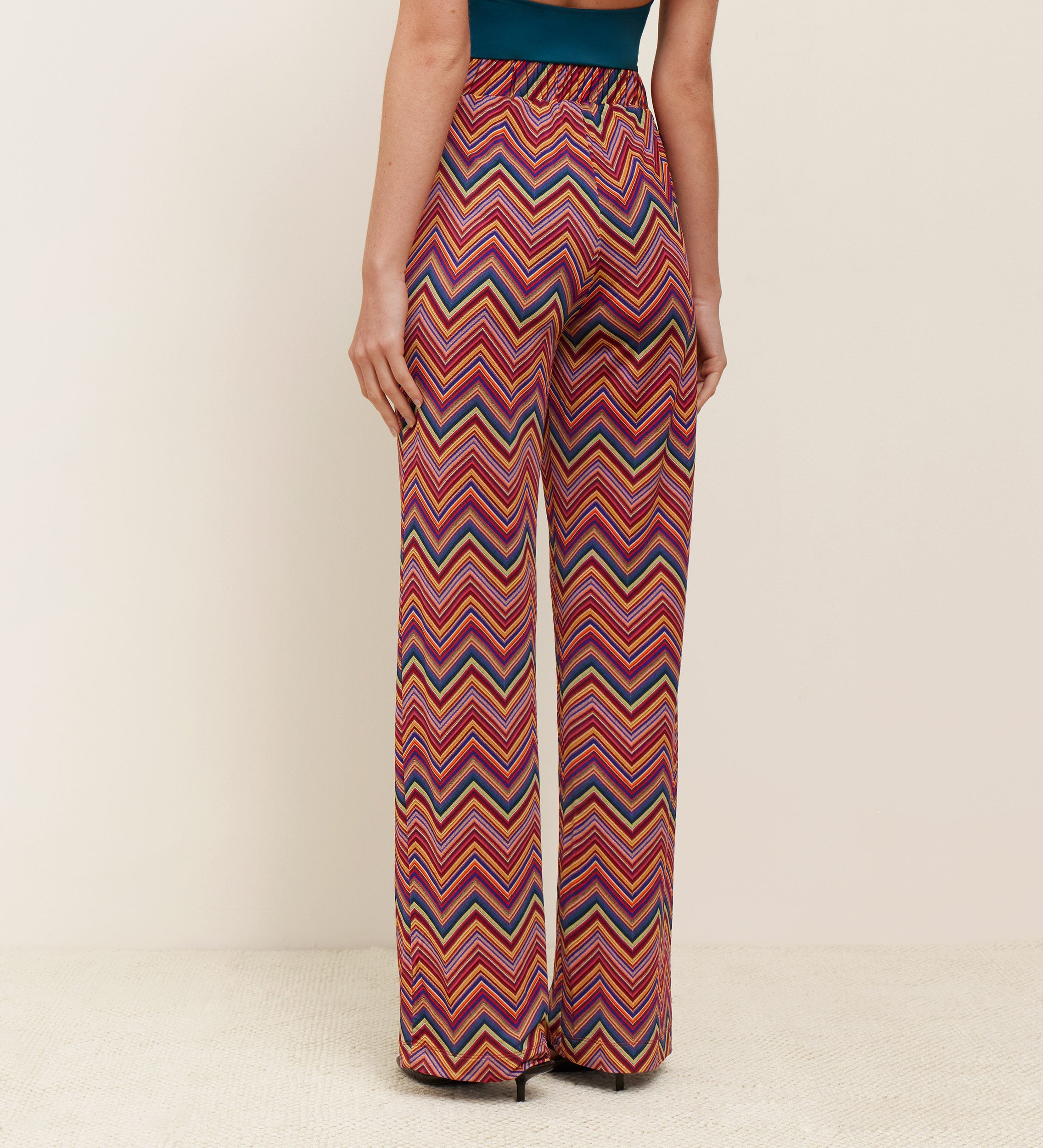 Printed stretch pants