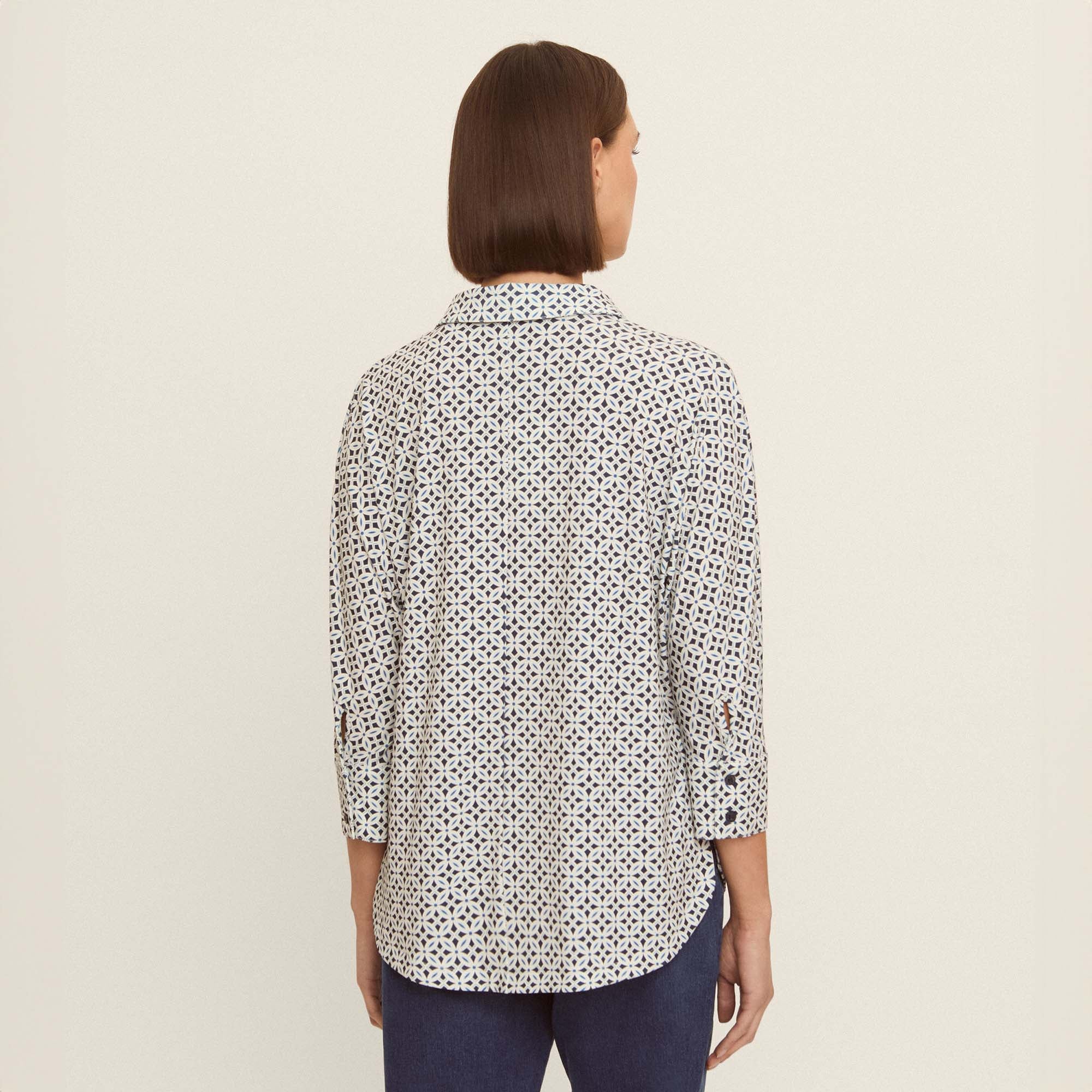 Printed knit blouse