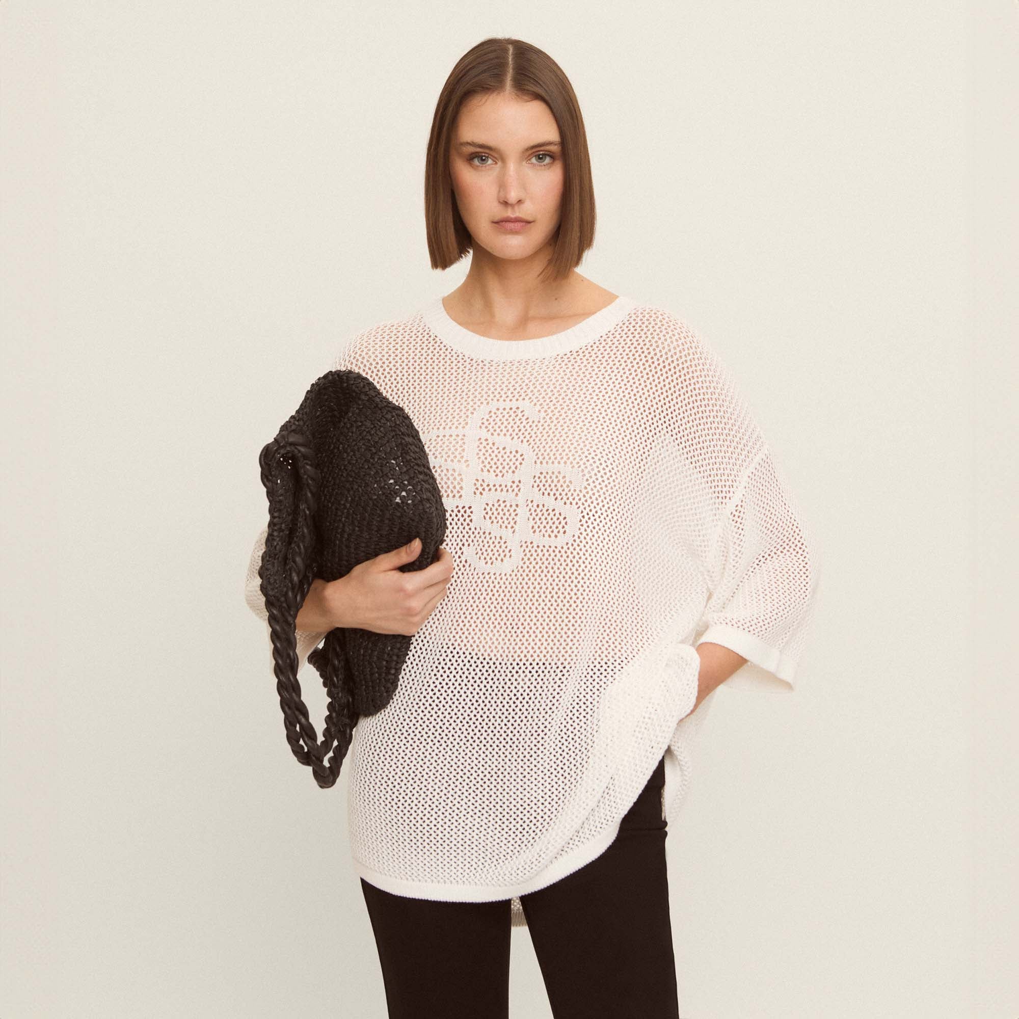 Logo openwork jumper