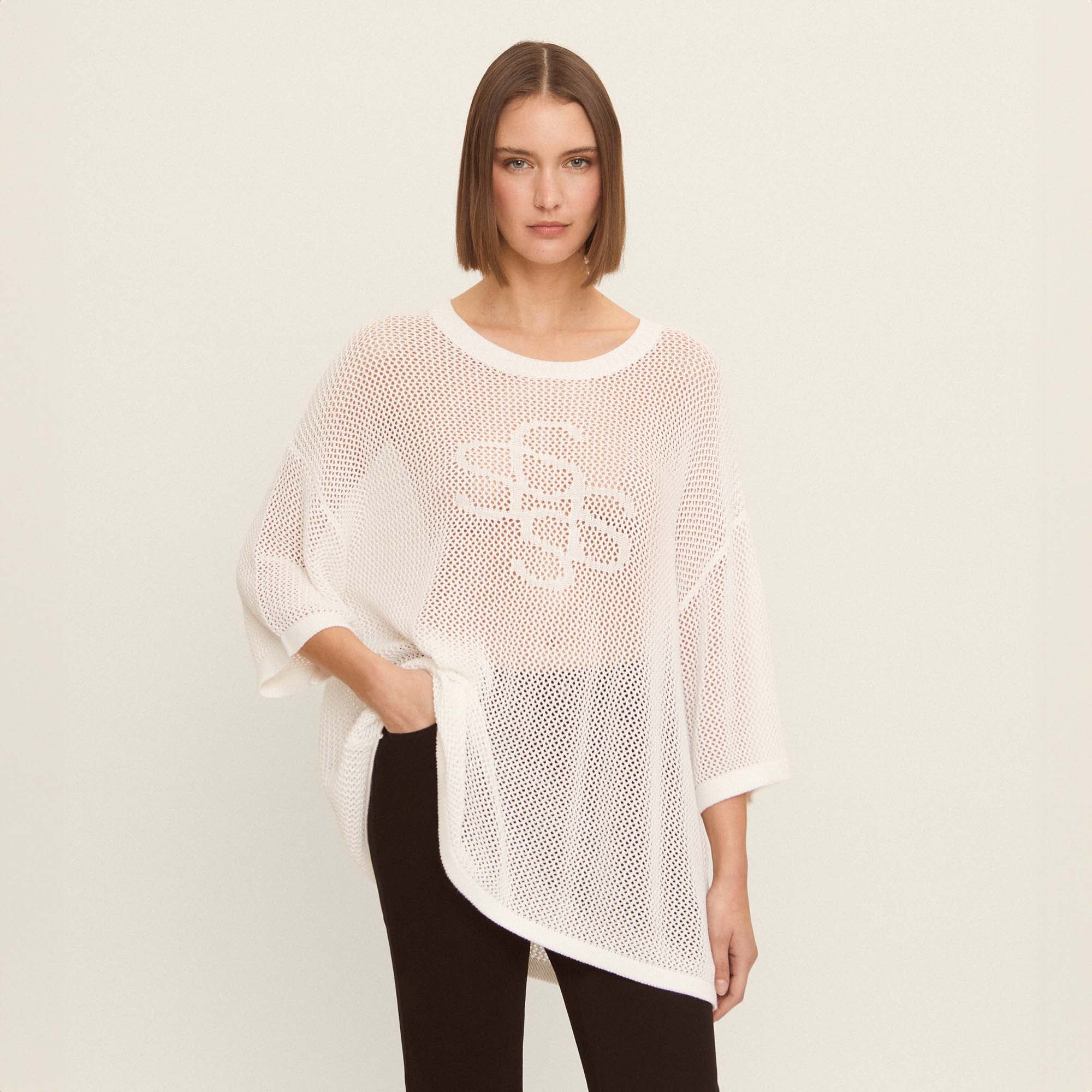 Logo openwork jumper
