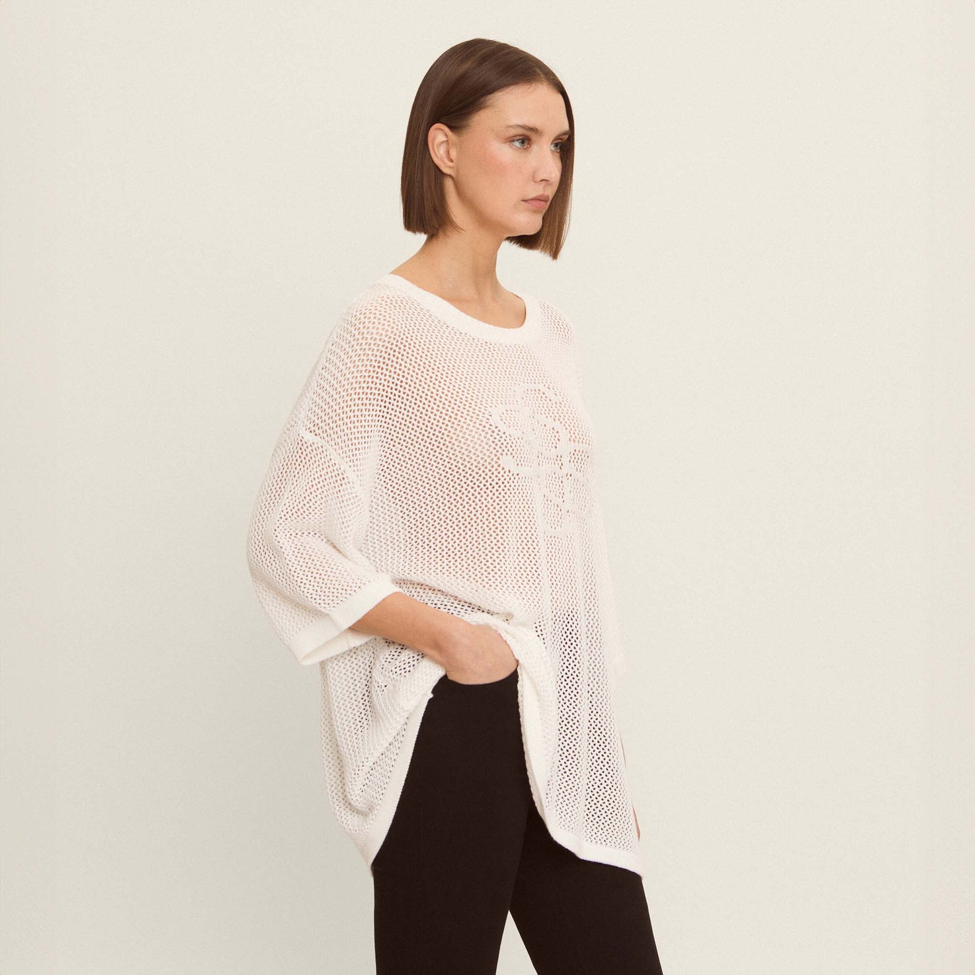 Logo openwork jumper