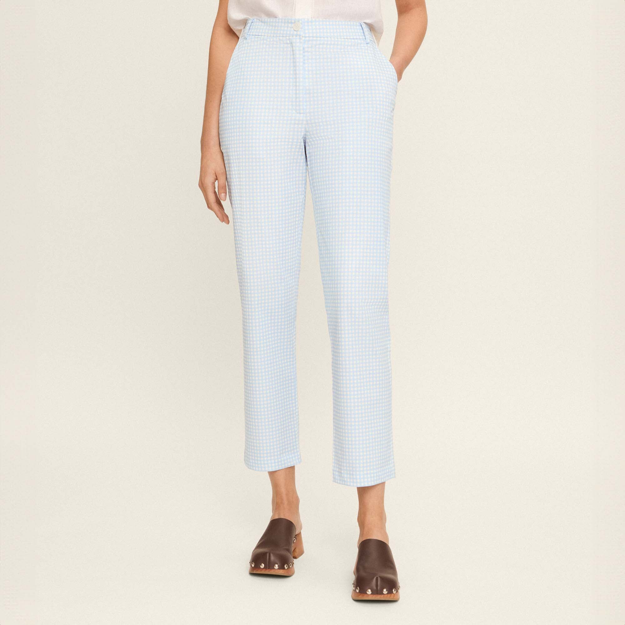 Pantalón recto cuadro vichy