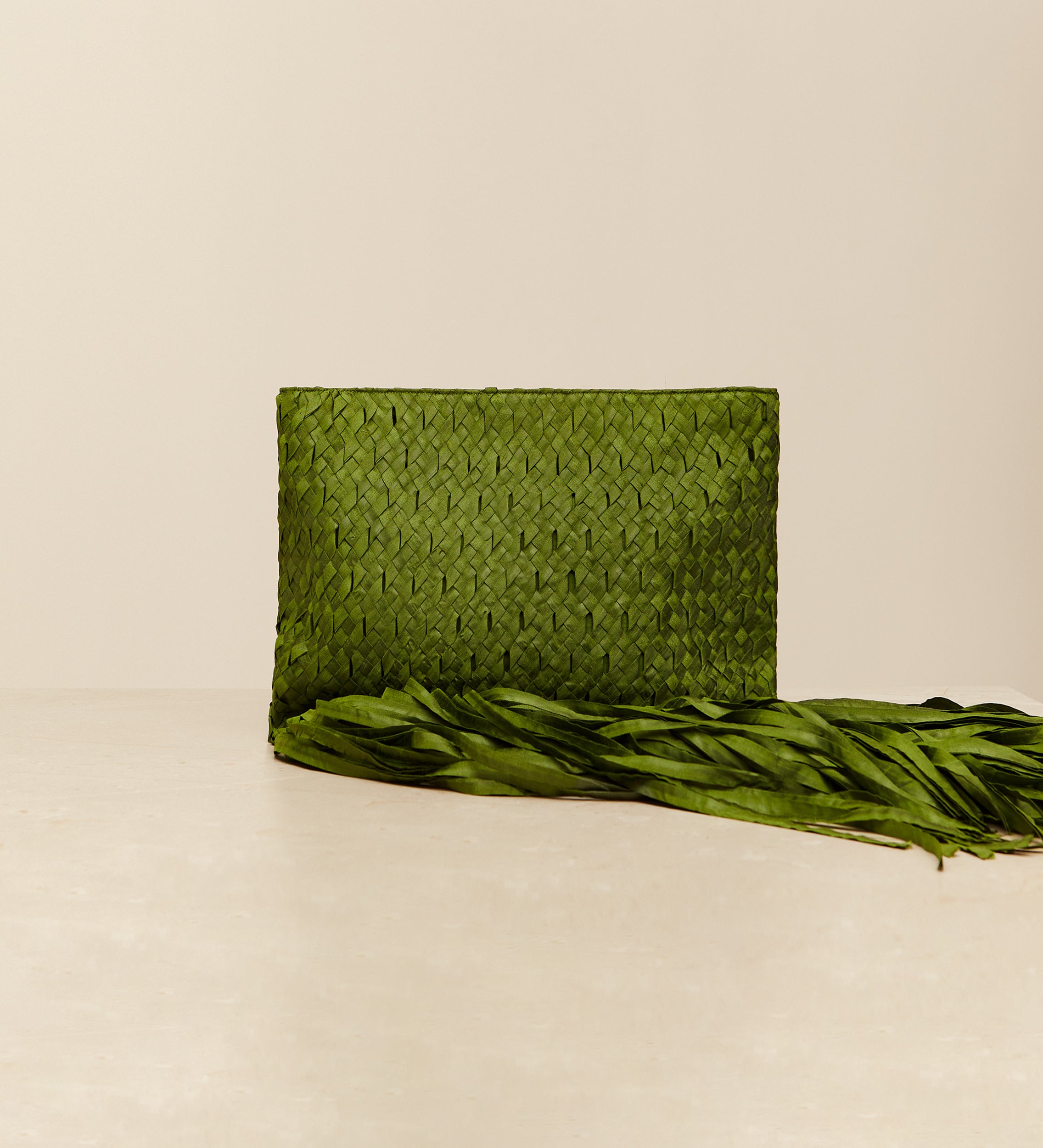 braided shantung bag