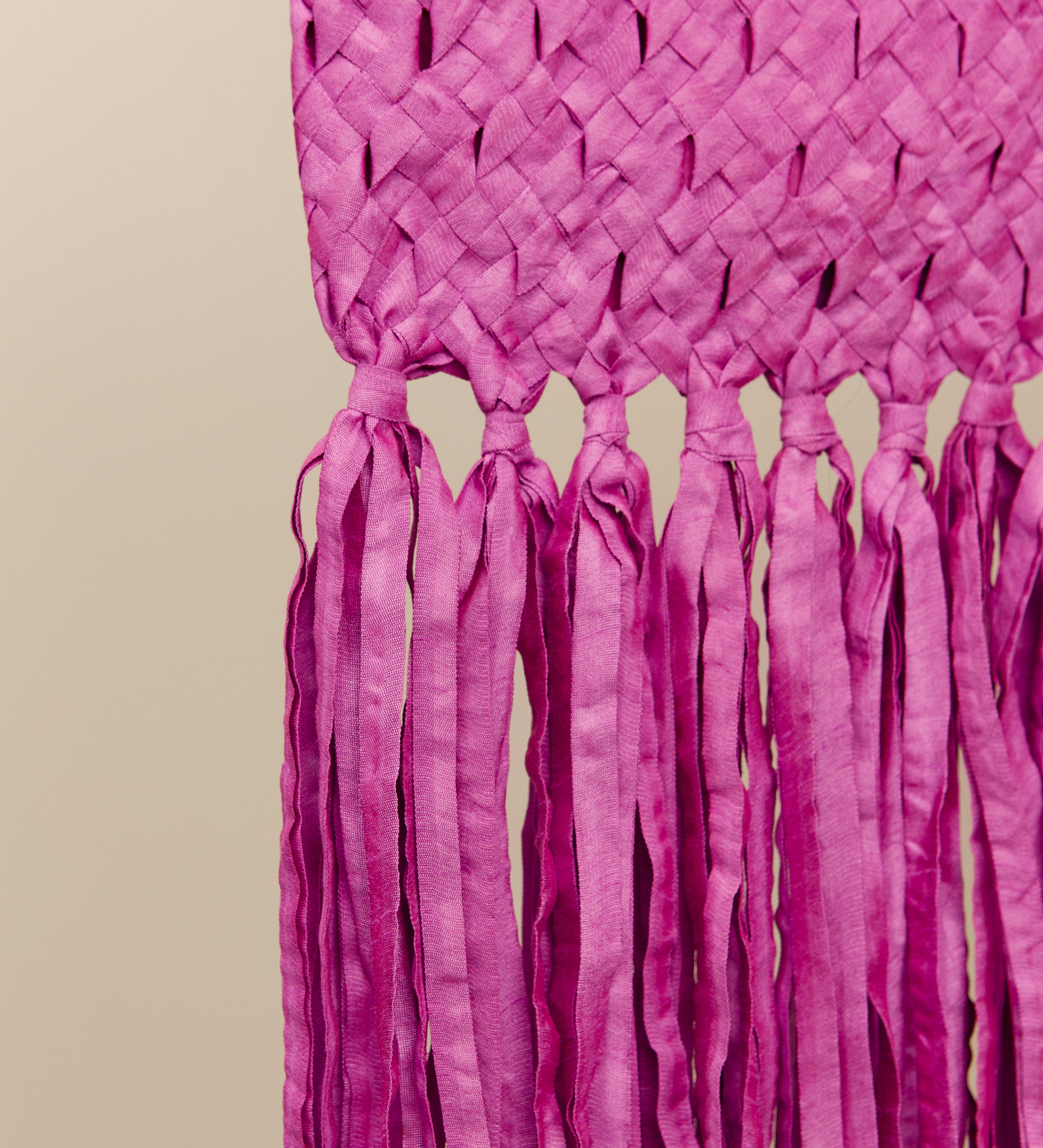 braided shantung bag