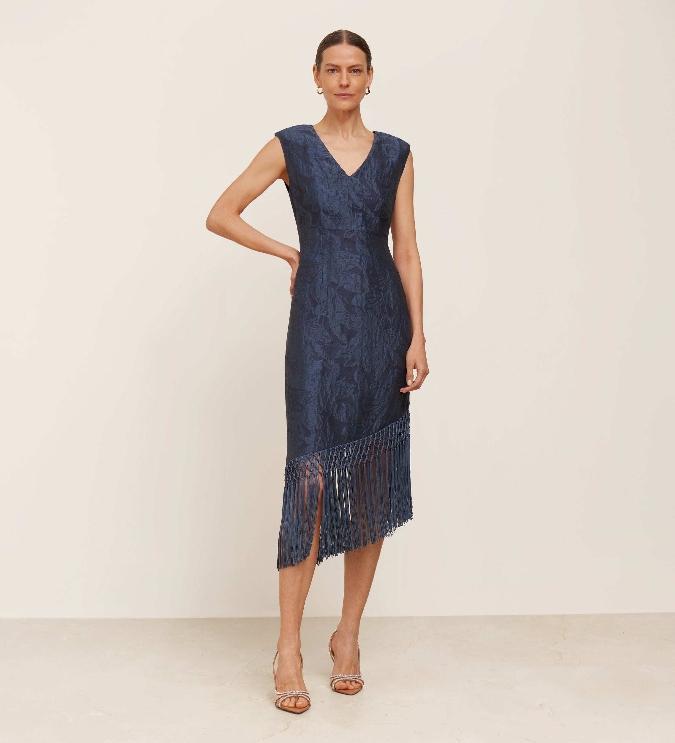 Jacquard midi dress