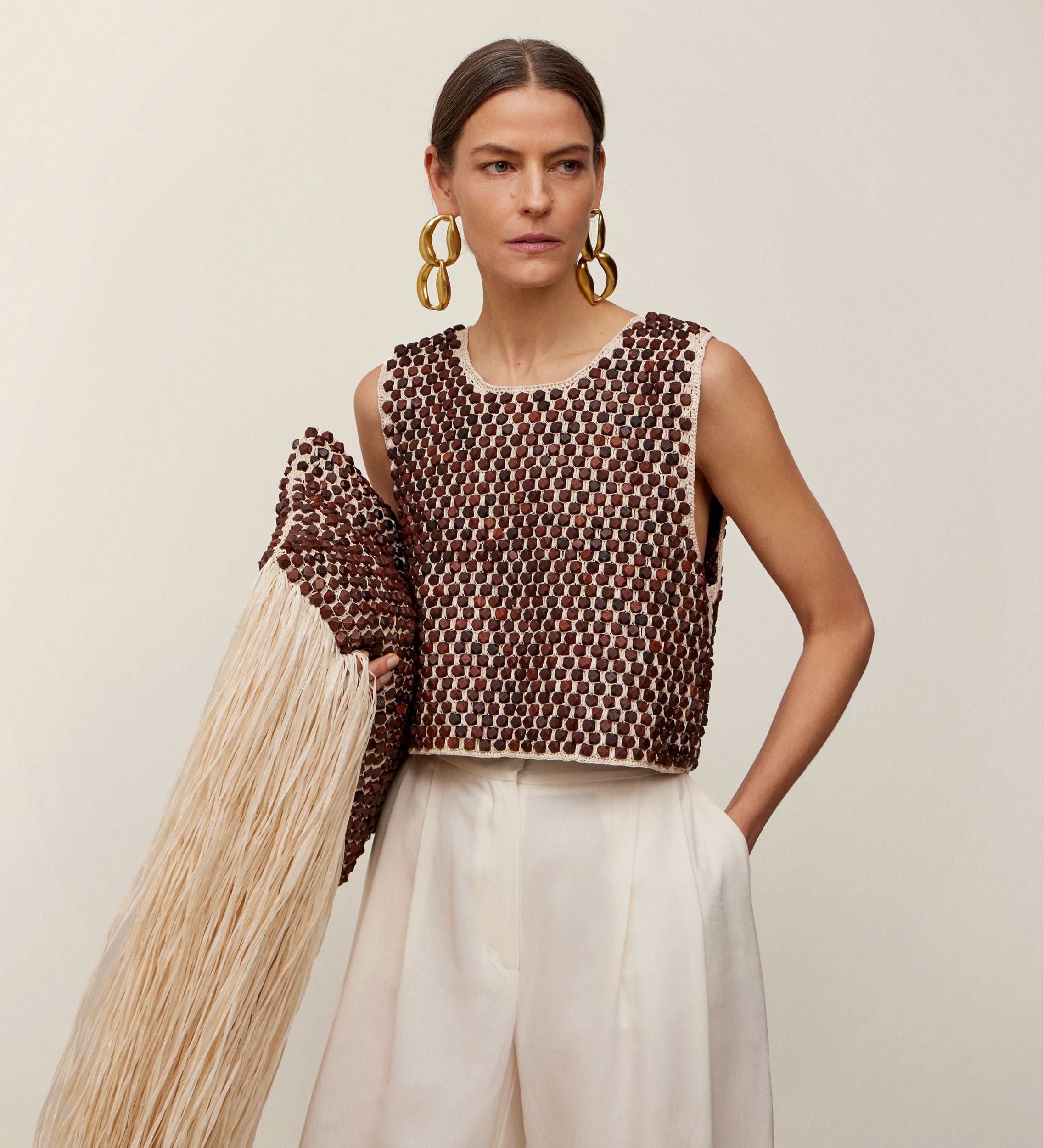 Raffia top