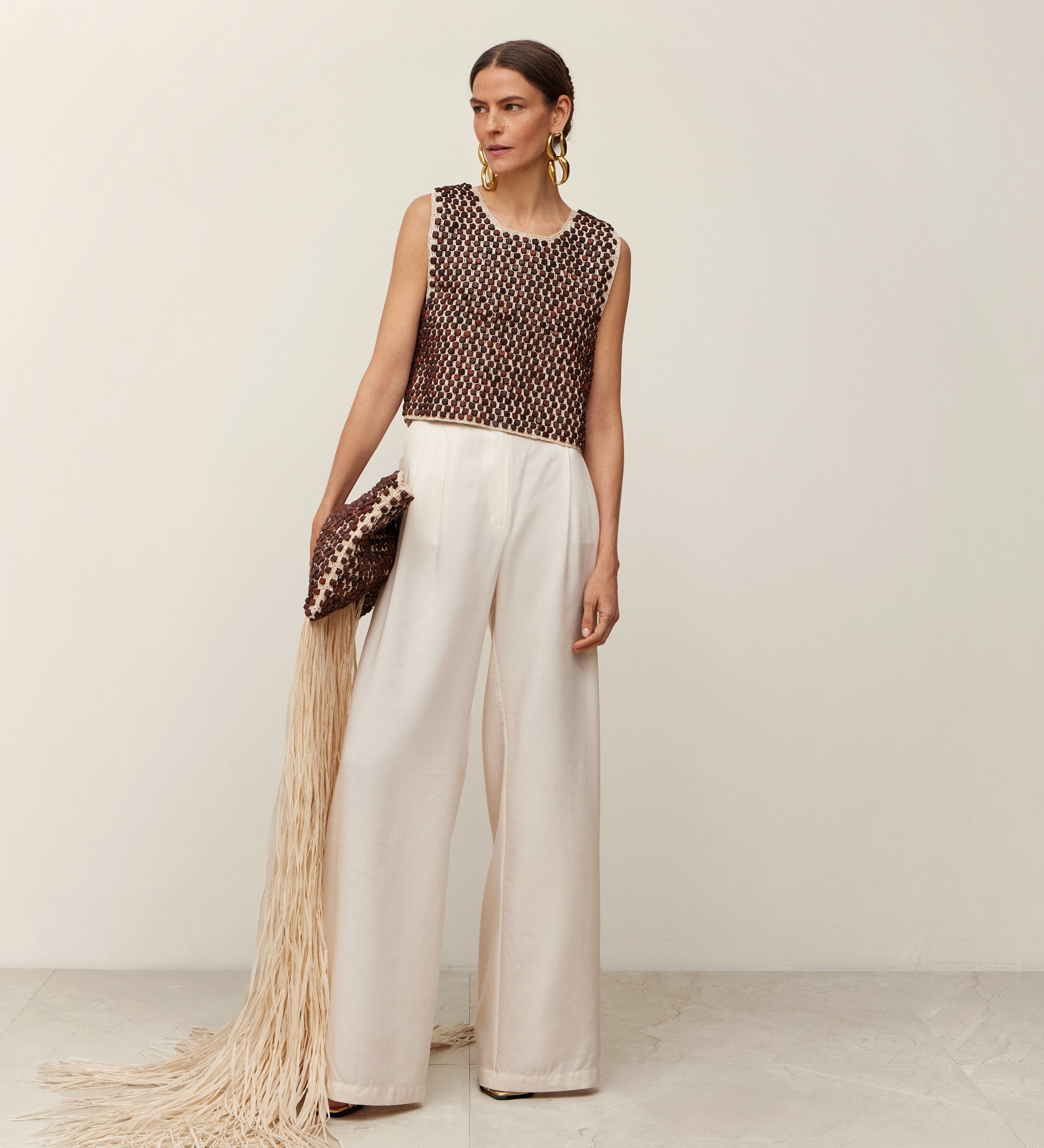 Raffia top